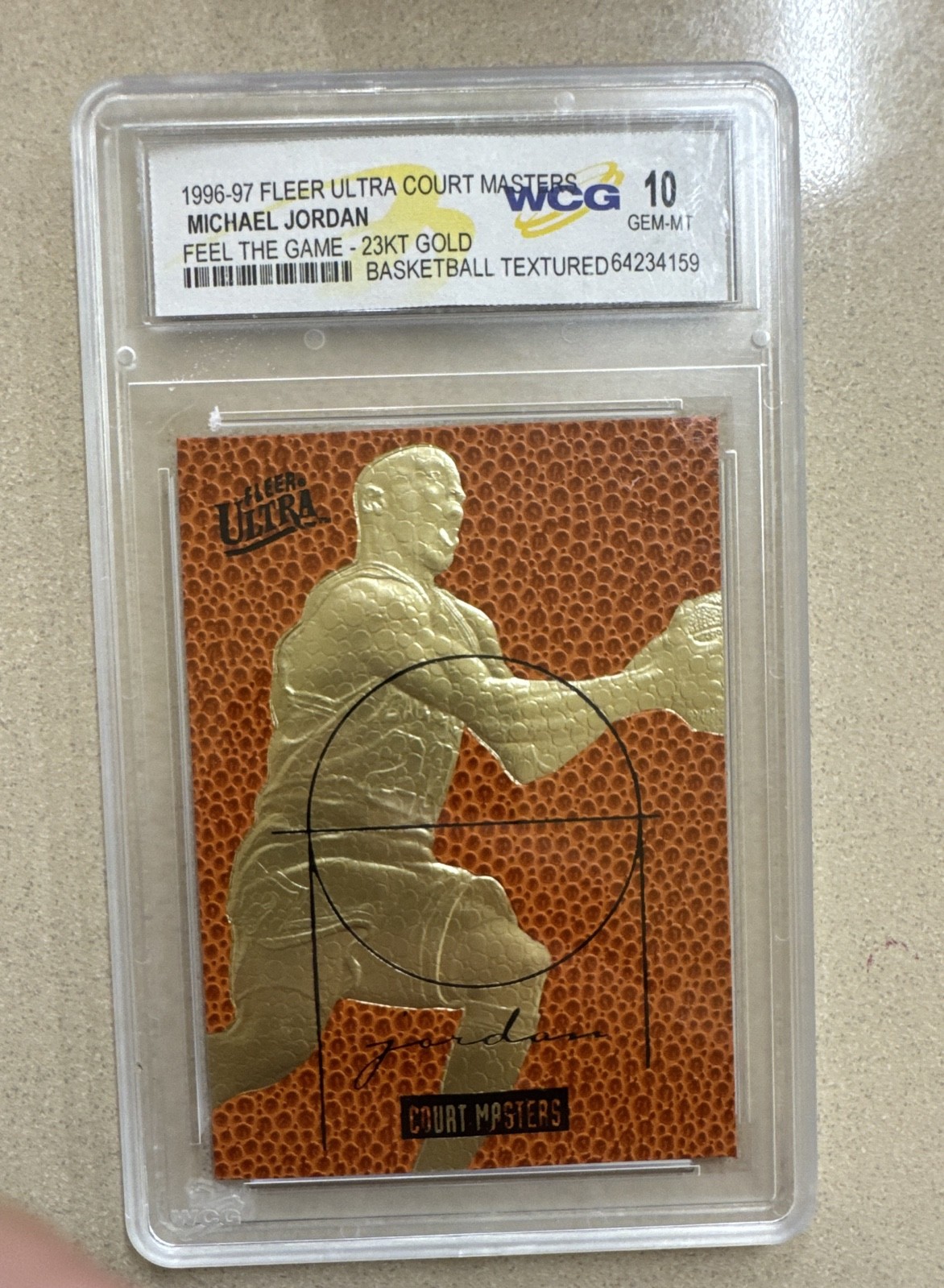 1999-00 23KT Gold Card Fleer Reprints 1996-97 Ultra Court Masters Michael Jordan 1999-00 23KT Gold Card Fleer Reprints 1996-97 Ultra Court Masters Michael Jordan