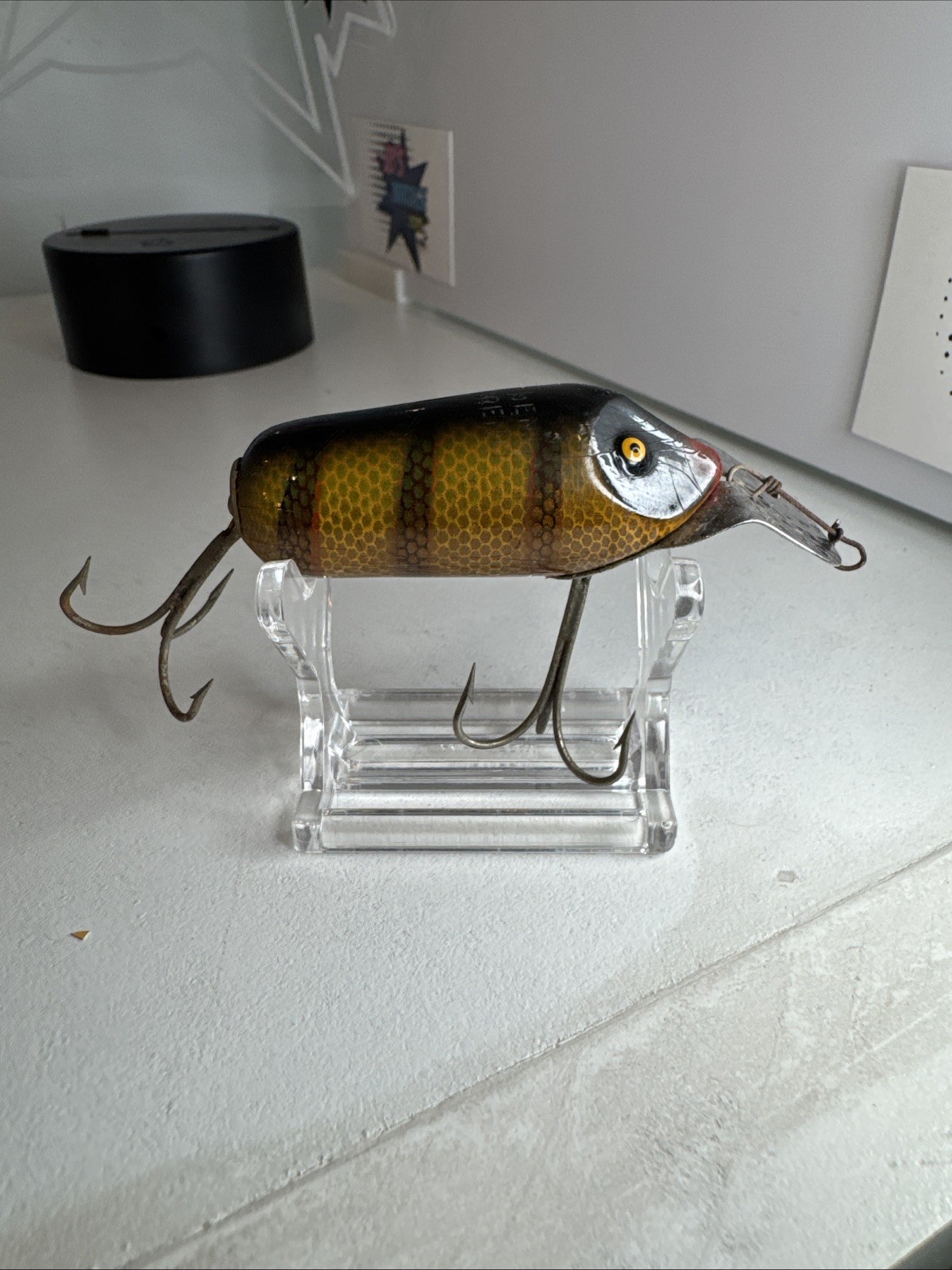 Vintage South Bend Dive ORENO Wood Lure Box  952  YP  2-1/8