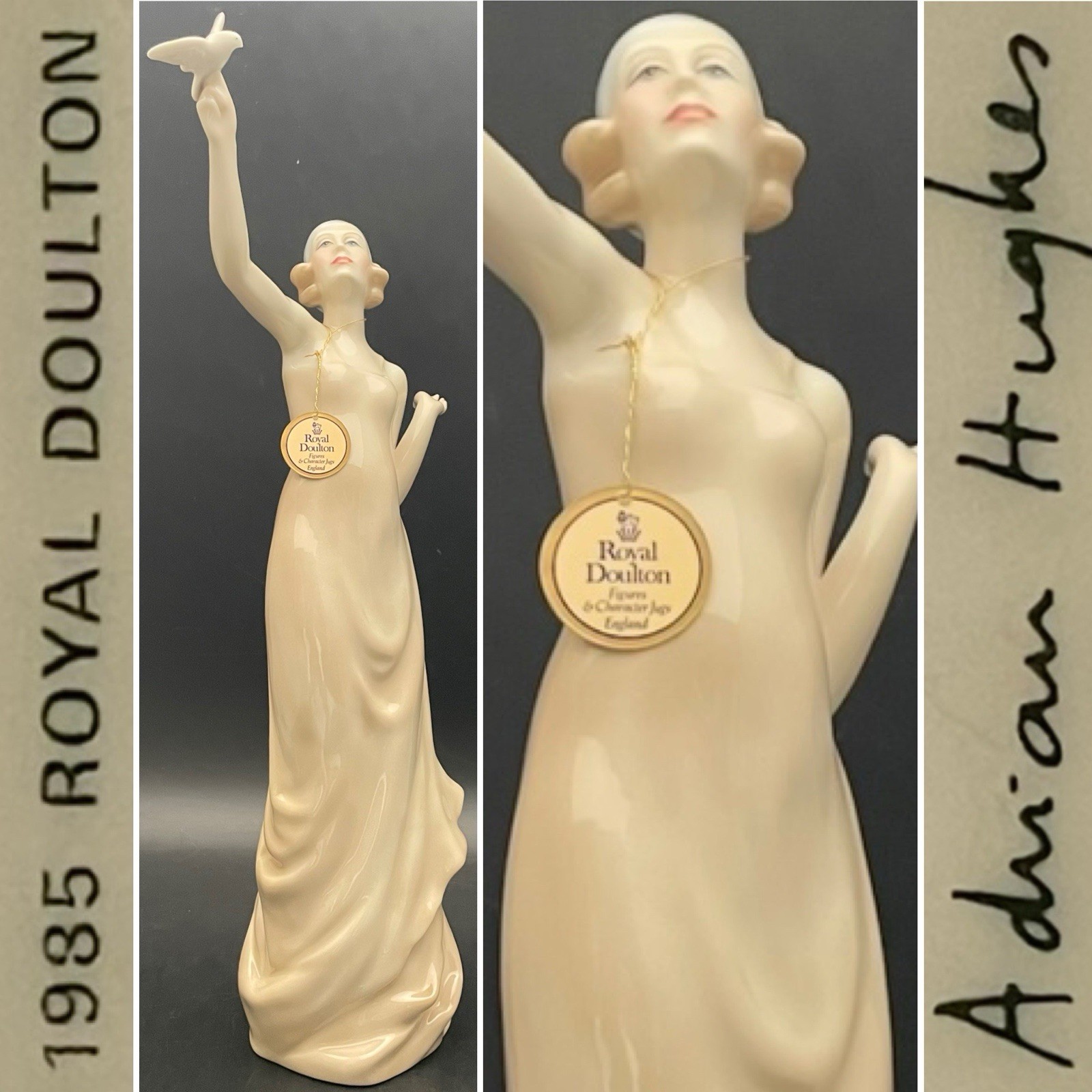 Royal Doulton Reflections HN3074 Paradise Figurine 1985 by Adrian Hughes 14”tall