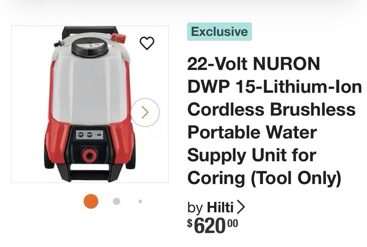 Hilti 22-Volt NURON DWP 15 Portable Water Supply Unit