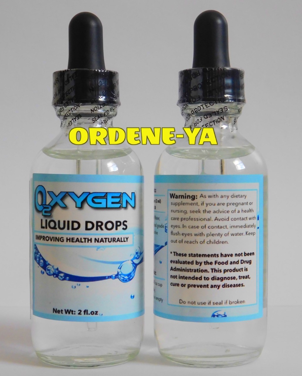 Oxygen Liquid Drops 2oz  Health Naturally Stabilized Energy Health