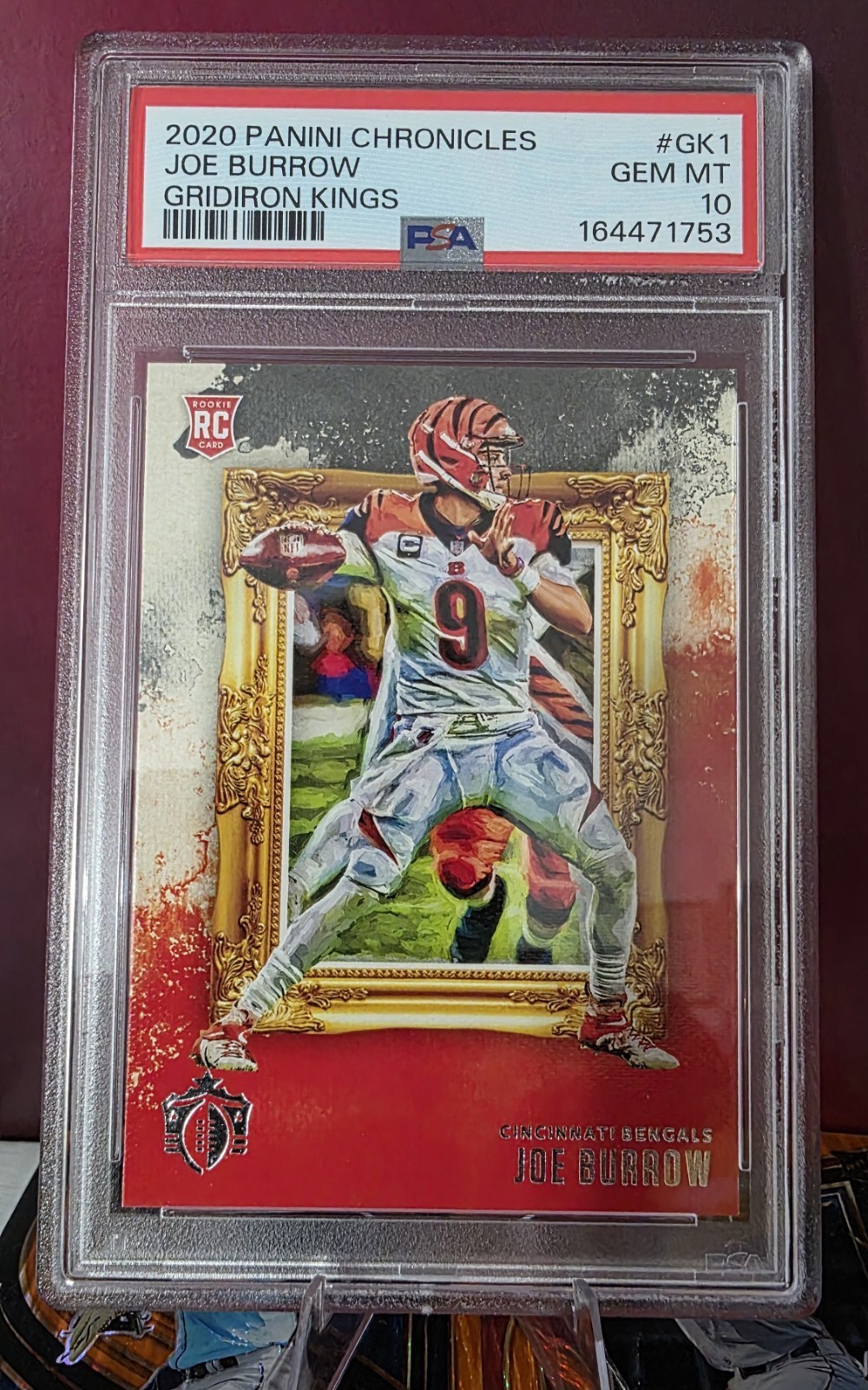 2020 Panini Chronicles Gridiron Kings Football Joe Burrow #GK-1 (RC) PSA 10 2020 Panini Chronicles Gridiron Kings Football Joe Burrow #GK-1 (RC) PSA 10