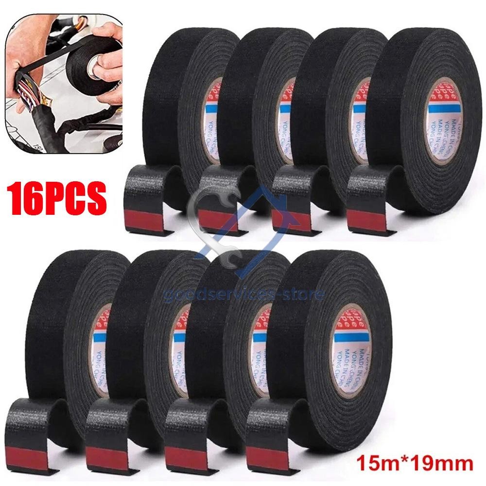 16 Rolls Cloth Tape Wire Electrical Wiring Harness Car Auto SUV truck 19mm*15m