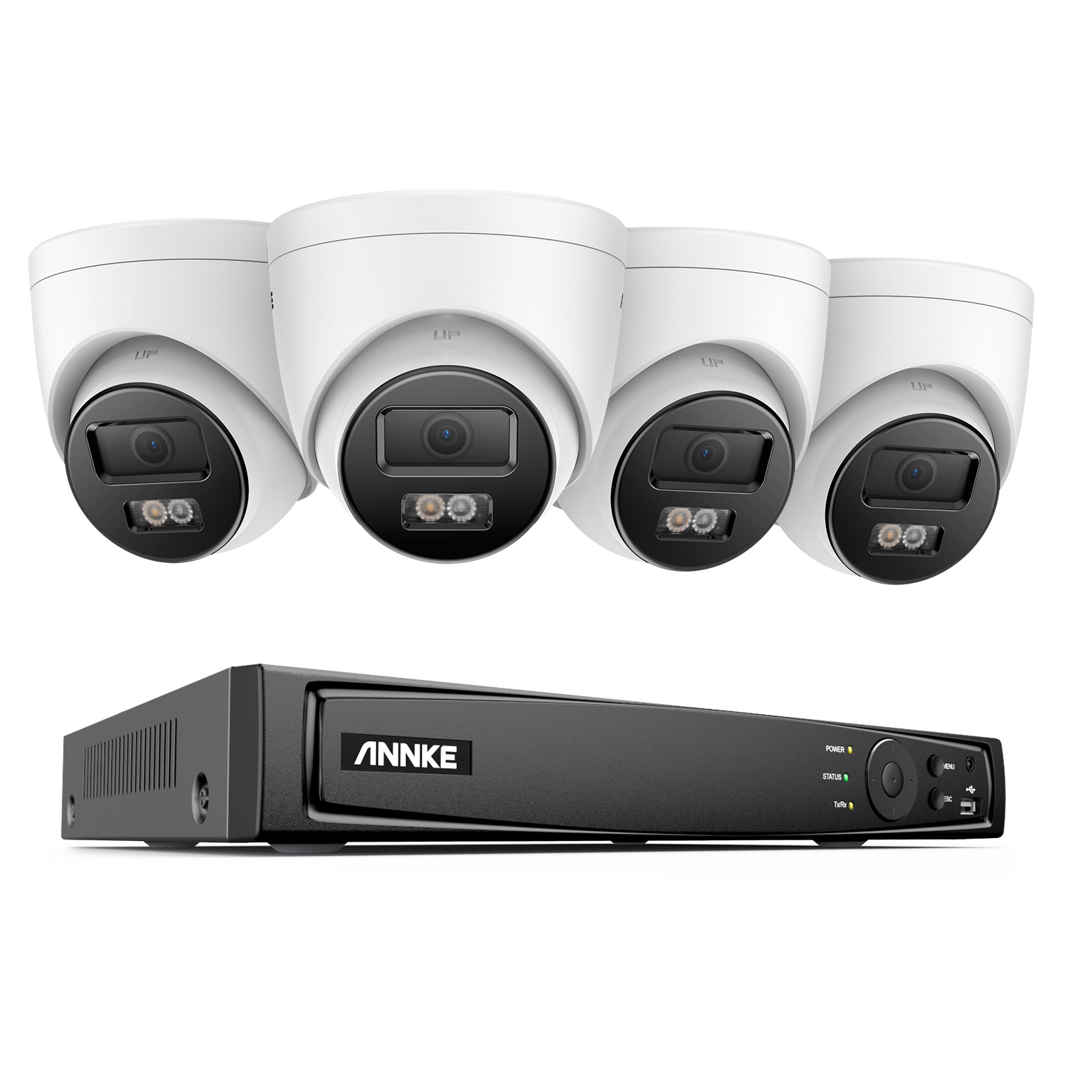 ANNKE 12MP 16CH 8CH NVR 4K Audio PoE Security Camera System Color Night AI IP67