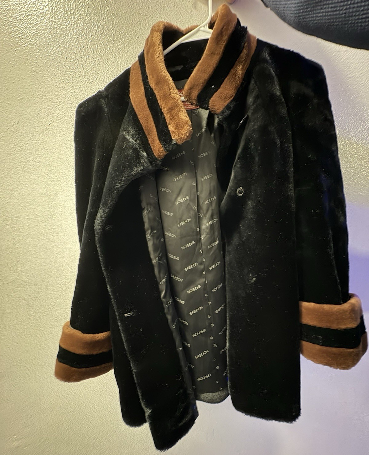 Vintage Sasson Borgazia Faux Fur Coat 