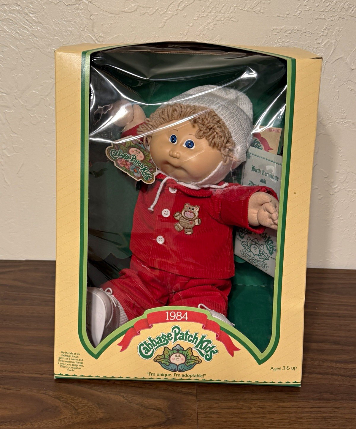 Cabbage Patch Kids Coleco 1984 Ward Page Boy Doll 3900 Boxed Blue Eyes Complete