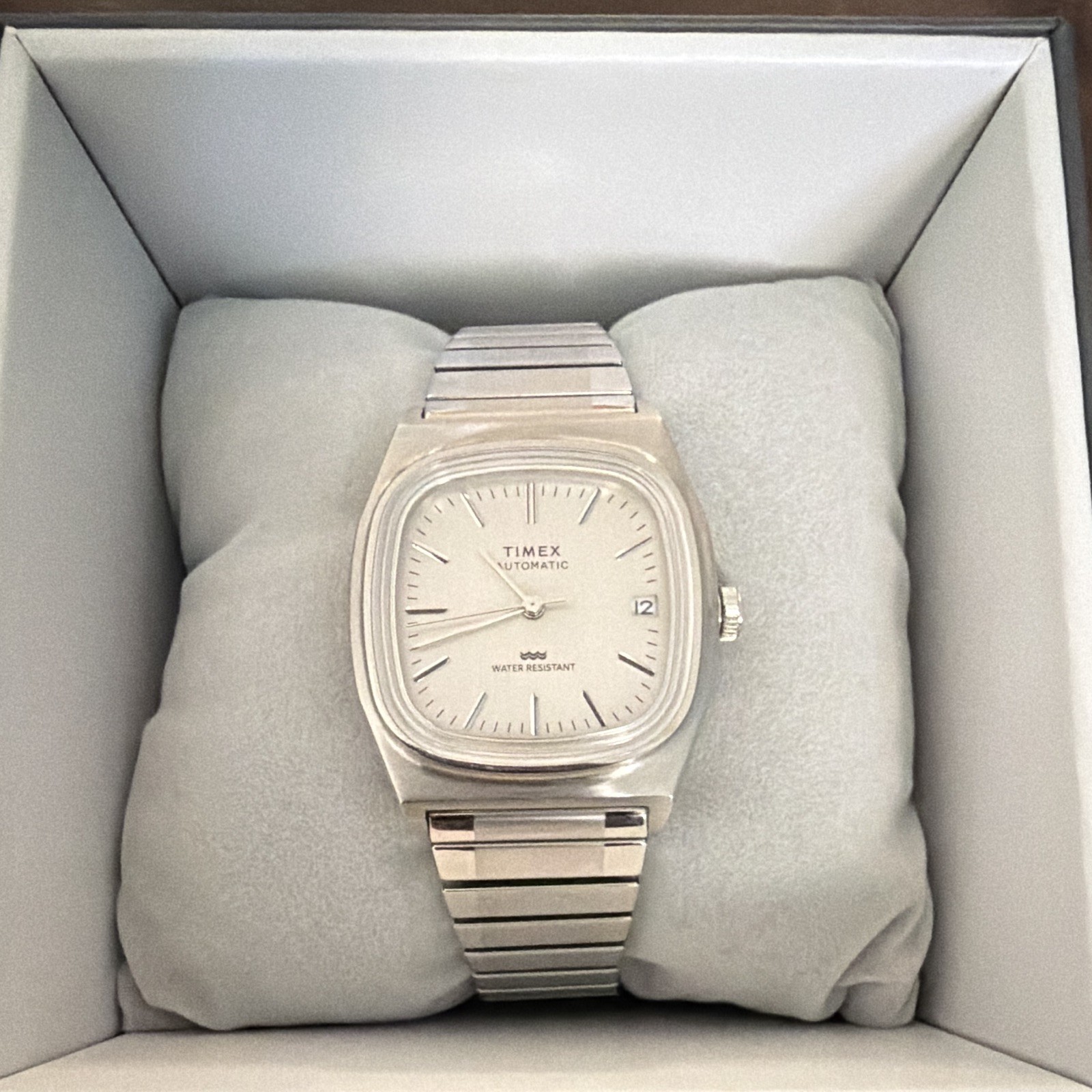 Timex Automatic 1983 E Line Reissue 34mm Expansion Band Watch TW2W70800 Timex Automatic 1983 E Line Reissue 34mm Expansion Band Watch TW2W70800