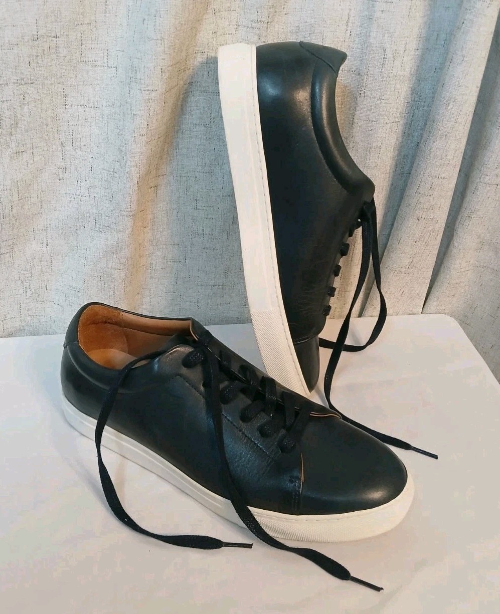 RM Williams Australia Men\'s Navy Blue Black Genuine Leather Shoes Sneakers RARE RM Williams Australia Men\'s Navy Blue Black Genuine Leather Shoes Sneakers RARE