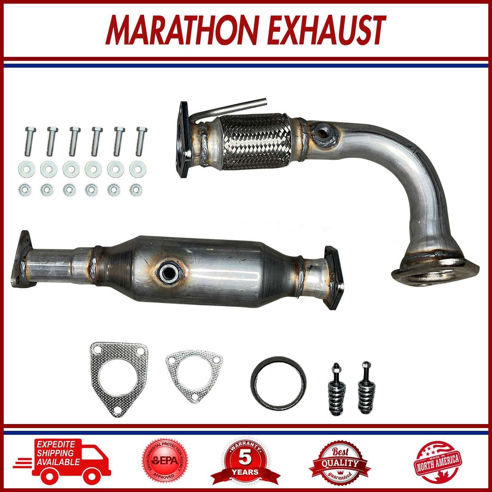 Front Flex Pipe & Catalytic Converter For 2004-2008 Acura TSX 2.4L Fast Ship