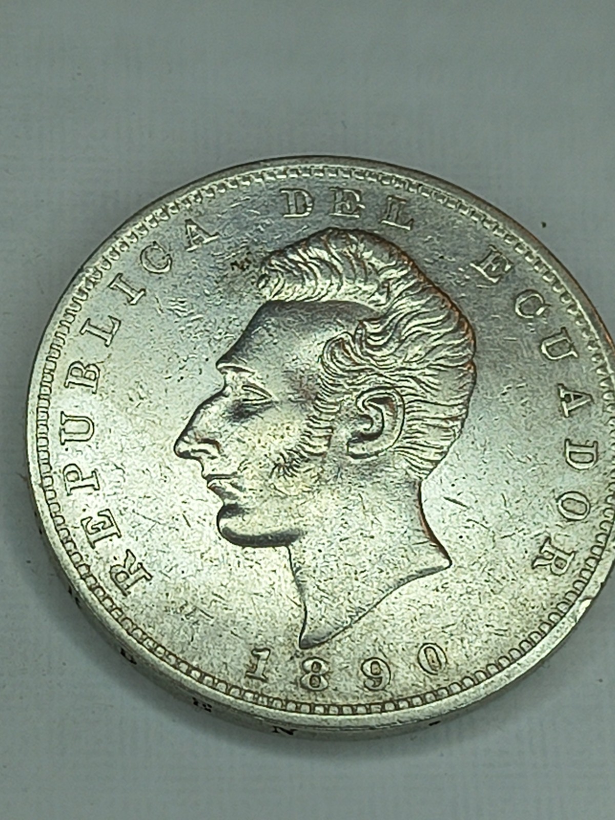 ECUADOR 1 SUCRE 1890 AU DETAIL. [[[B509 ECUADOR 1 SUCRE 1890 AU DETAIL. [[[B509