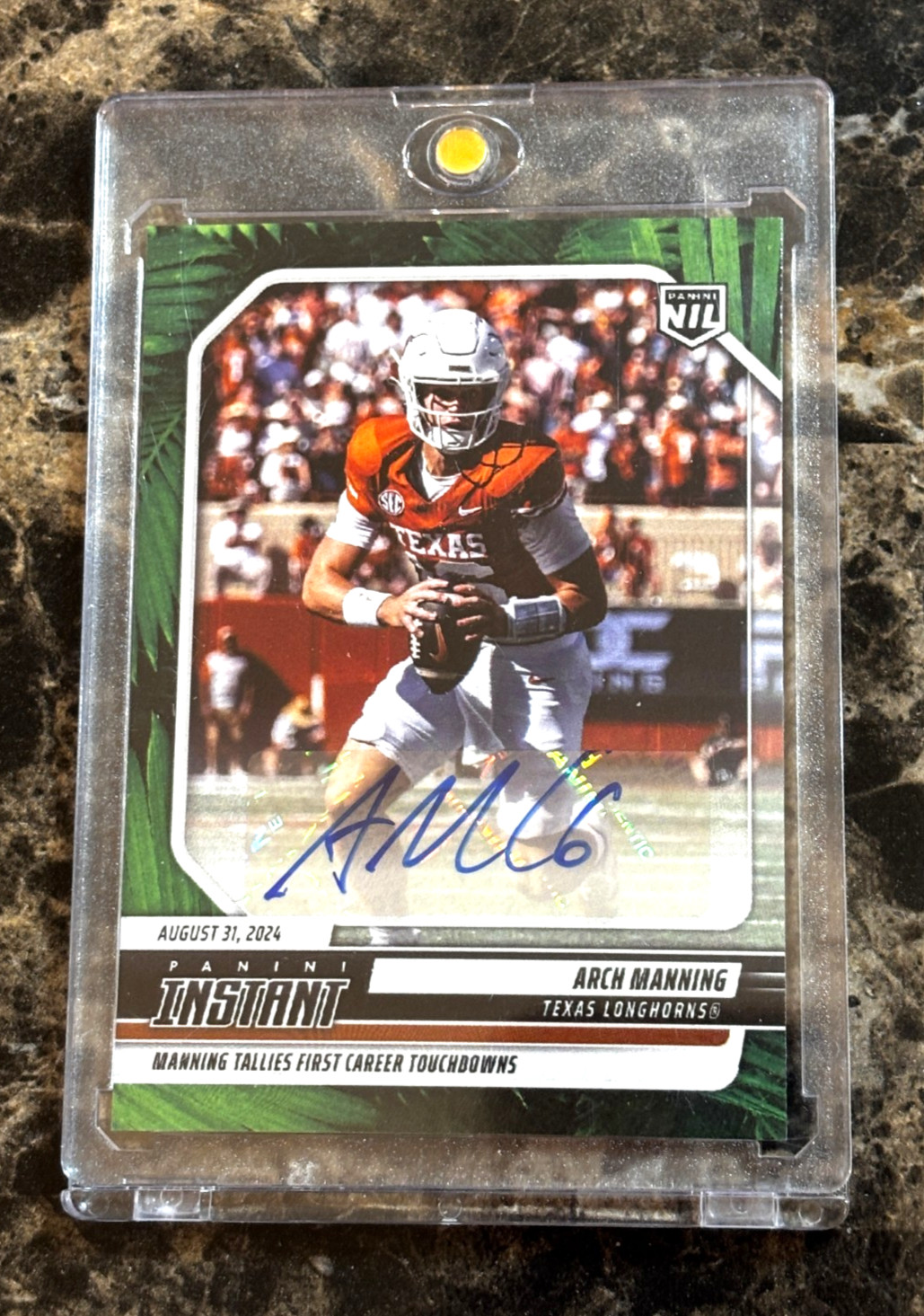 Arch Manning 2024-25 Panini Instant First Career TD Jungle Parallel AUTO - 19/25