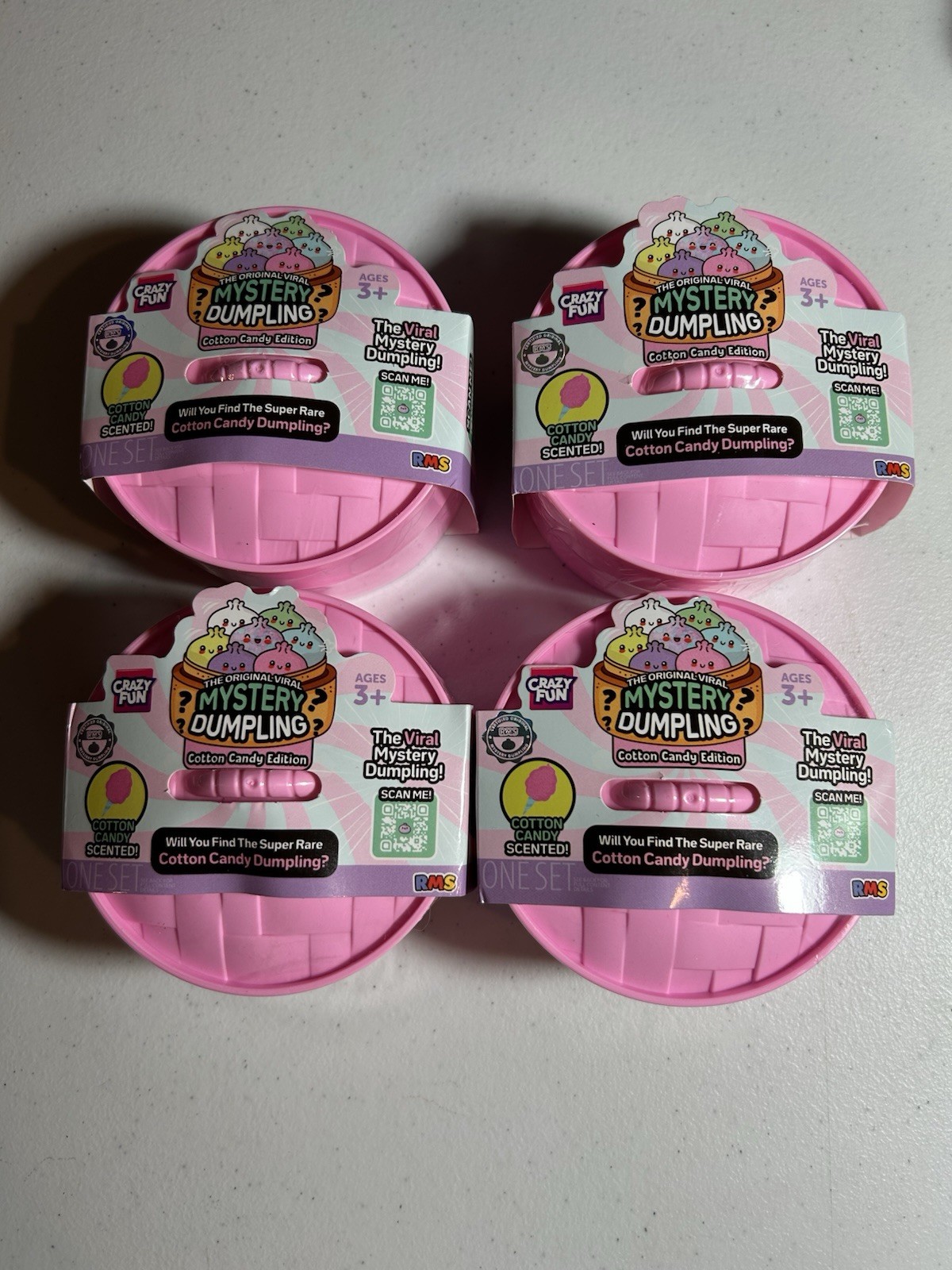 RMS Mystery Dumpling COTTON CANDY EDITION NEW VIRAL Squishy Five Below LOT OF 4 RMS Mystery Dumpling COTTON CANDY EDITION NEW VIRAL Squishy Five Below LOT OF 4