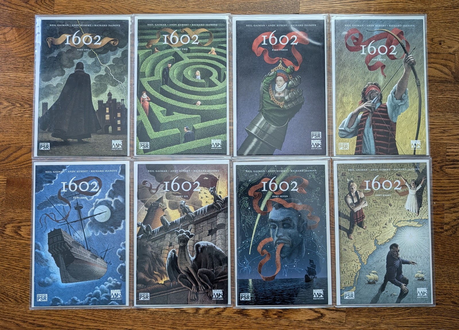 1602 Complete Series Set #1-8 Andy Kubert Neil Gaiman Marvel NM-/NM