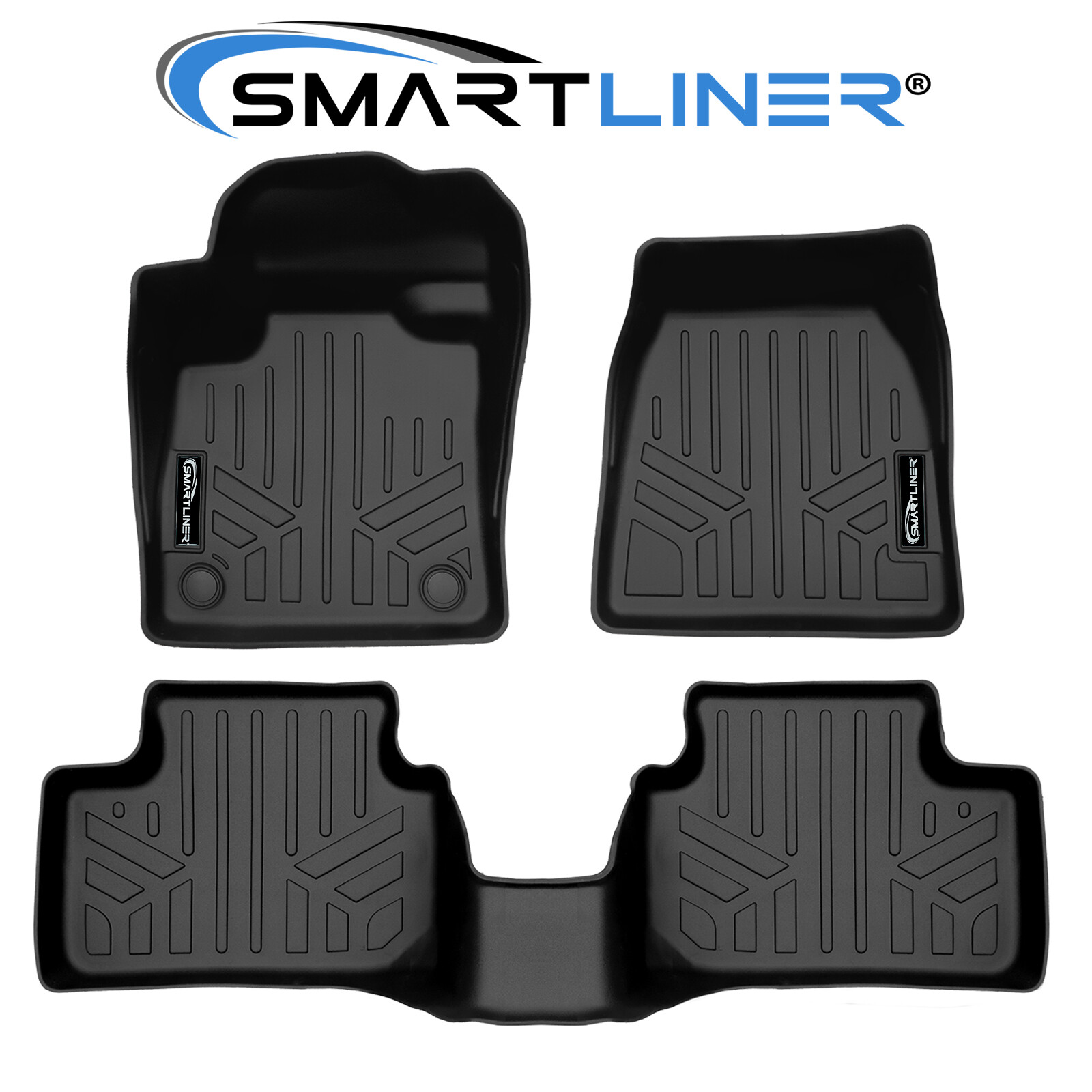 SMARTLINER Custom Fit Floor Mats 2 Row TPE 2021-2025 Volvo XC40 Recharge EV