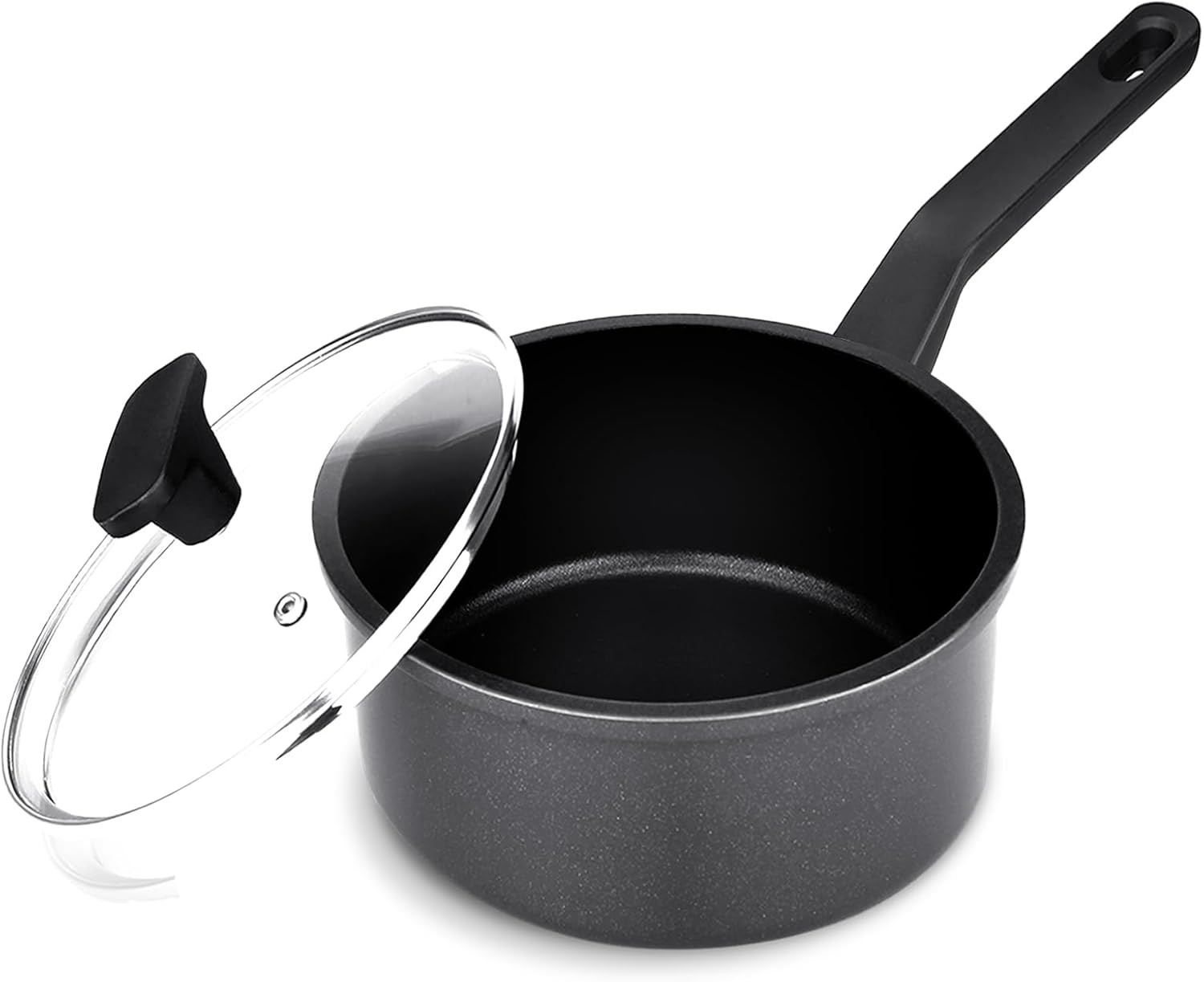 1.5QT small pot, PFOA Free,Kitchen Pots Induction Pot,Black 1.5QT small pot, PFOA Free,Kitchen Pots Induction Pot,Black