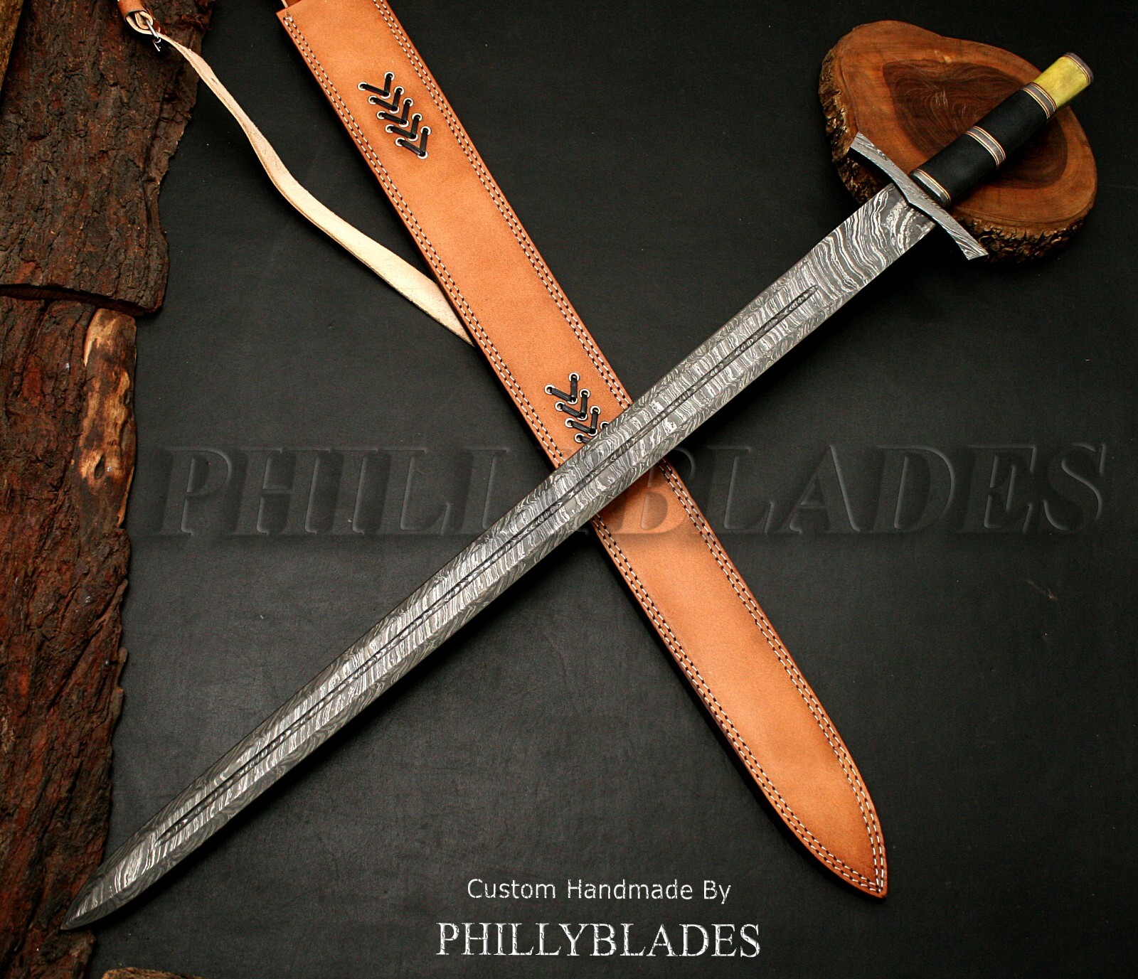 Custom Rare Hand Forged Damascus Steel Hunting Dagger | Viking | Medieval Sword.