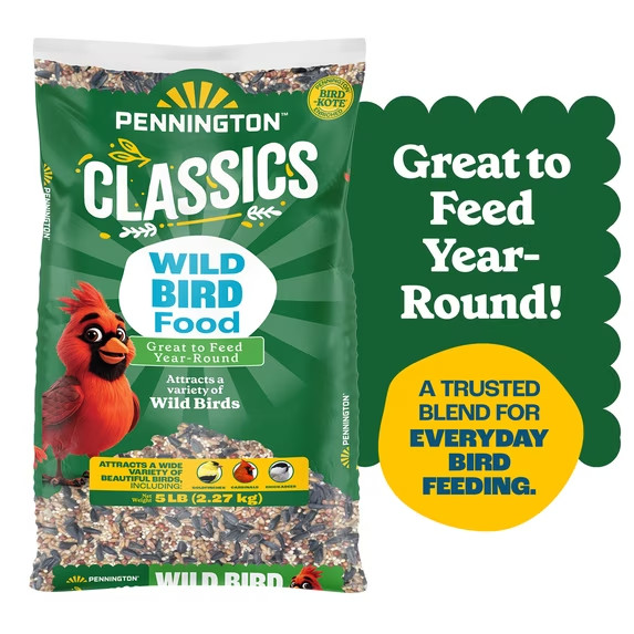 Pennington Classic Dry Wild Bird Feed and Wild Bird Seed, 10 lb. New Bag, 1 Pack Pennington Classic Dry Wild Bird Feed and Wild Bird Seed, 10 lb. New Bag, 1 Pack
