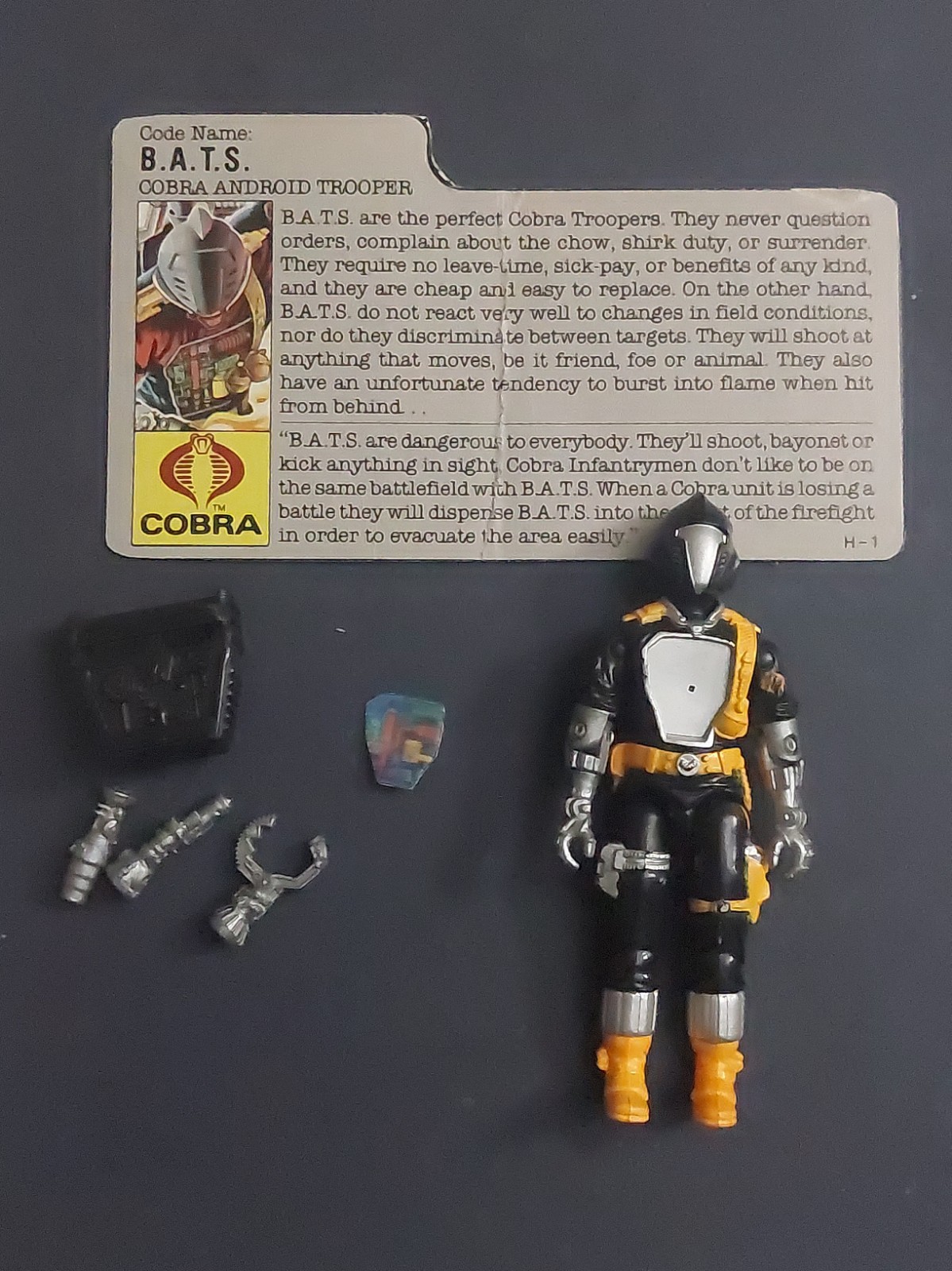 1986 GI Joe Cobra B.A.T.S. Original 100% Complete Nice 1986 GI Joe Cobra B.A.T.S. Original 100% Complete Nice
