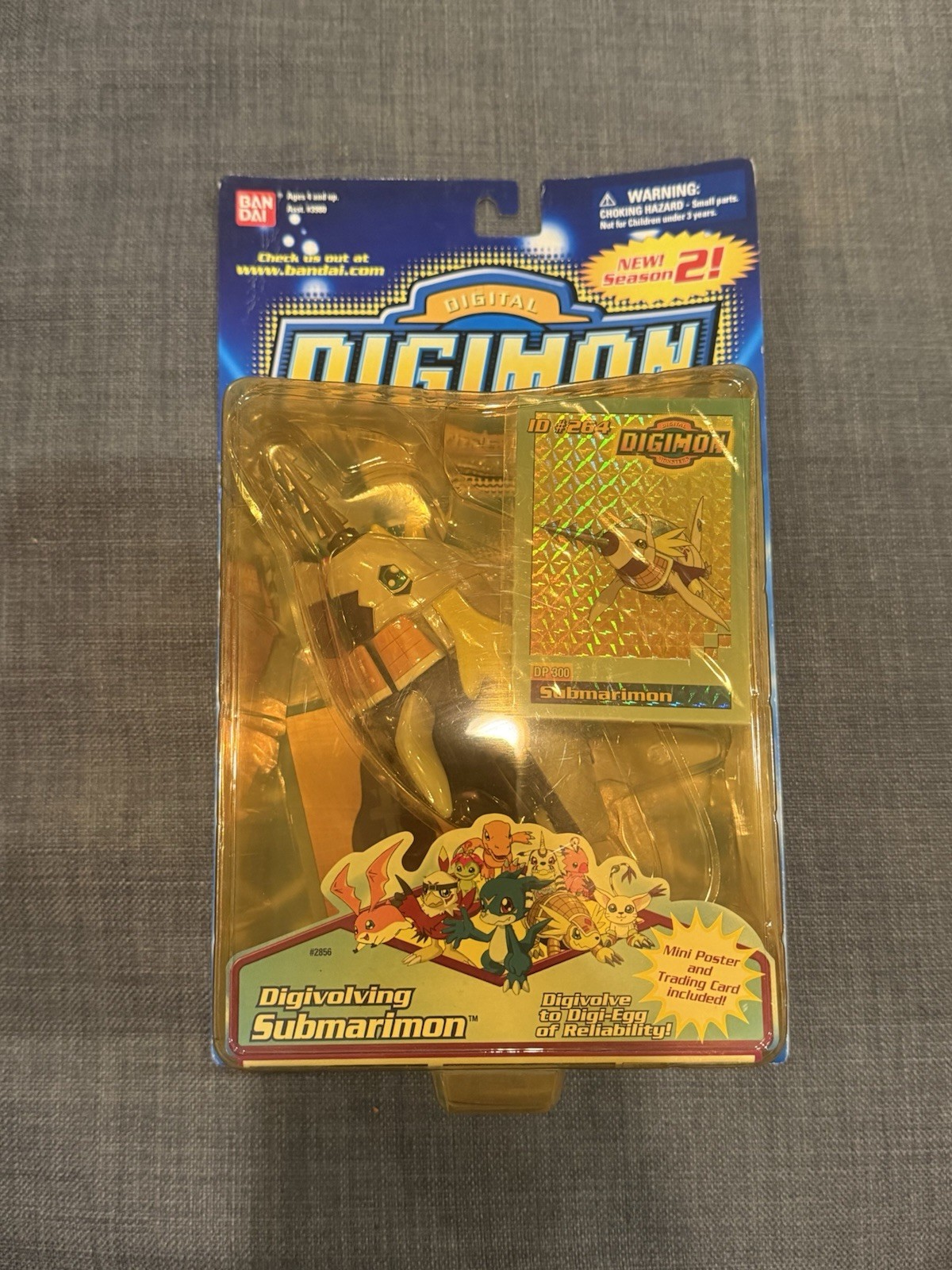 Digivolving Submarimon Digimon Series 2 2000 Bandai Action Figure NEW SEALED