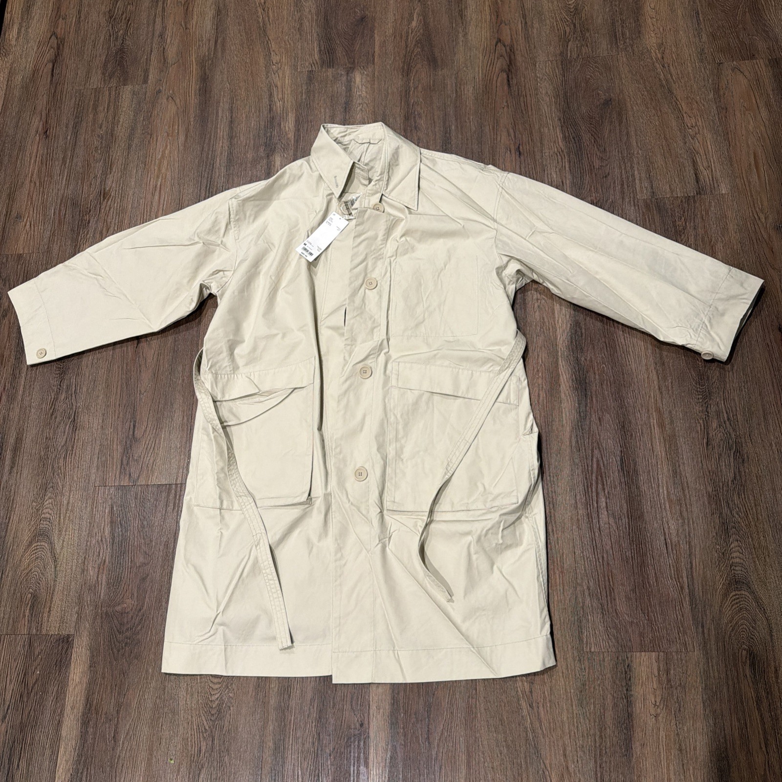 UNIQLO U Women’s Cotton Long Coat Natural Beige Size M NWT 433648 Lemaire UNIQLO U Women’s Cotton Long Coat Natural Beige Size M NWT 433648 Lemaire