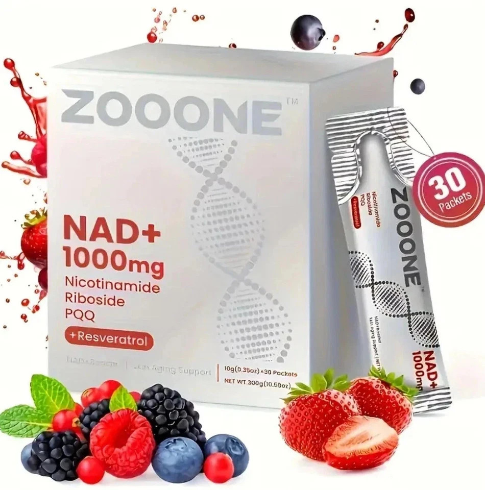 ZOONE NAD+ 1000mg 30 Pack Sachets – Daily Wellness Dietary Supplement