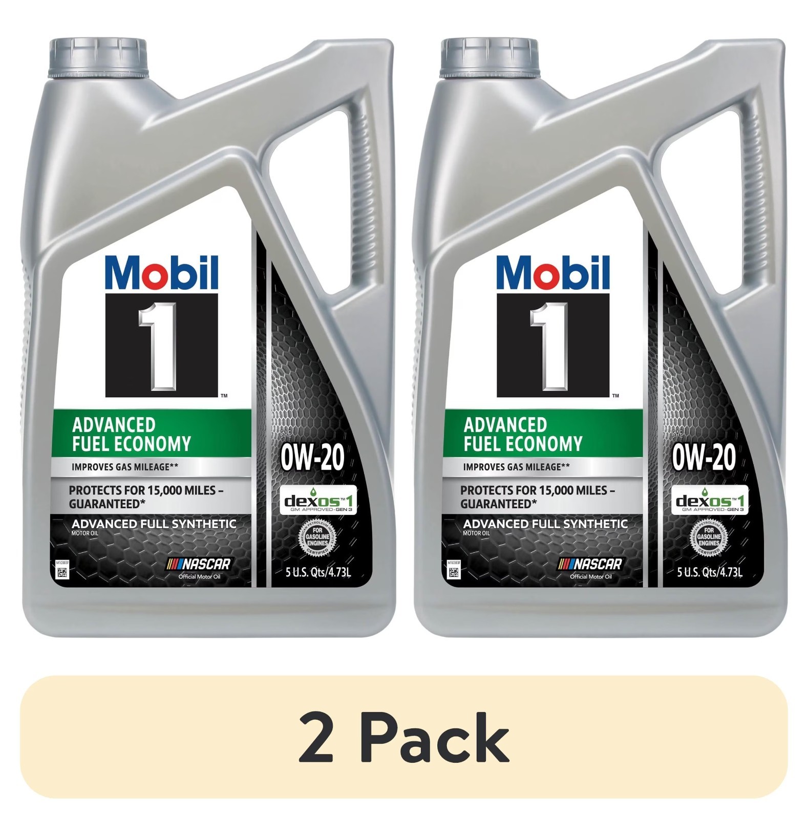 (2 pack) Mobil 1 Advanced Fuel Economy 0W-20 Full Synthetic Oil (2 pack) Mobil 1 Advanced Fuel Economy 0W-20 Full Synthetic Oil