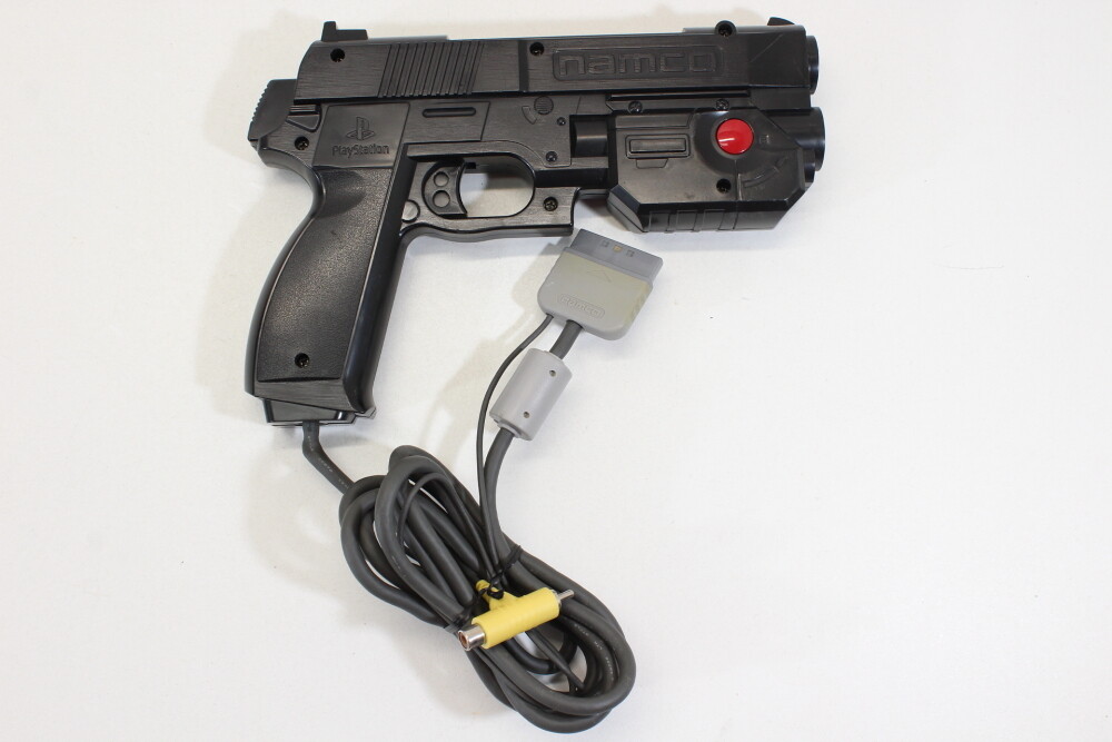 NAMCO NPC-103 GunCon Playstation PS PS1 Light Gun Controller Black Japan TESTED NAMCO NPC-103 GunCon Playstation PS PS1 Light Gun Controller Black Japan TESTED