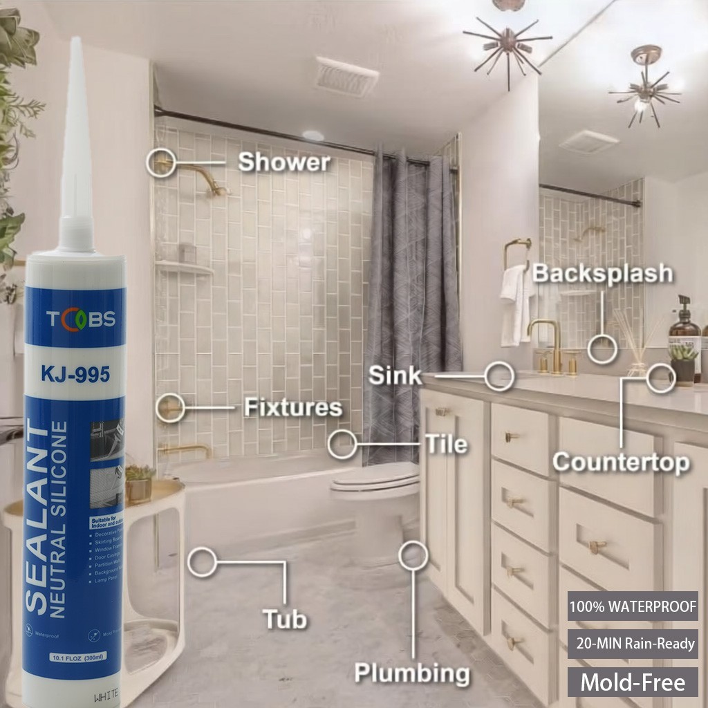 [KJ-995]mold-free Wholesale Silicone Sealant-Case of 24 Bottles