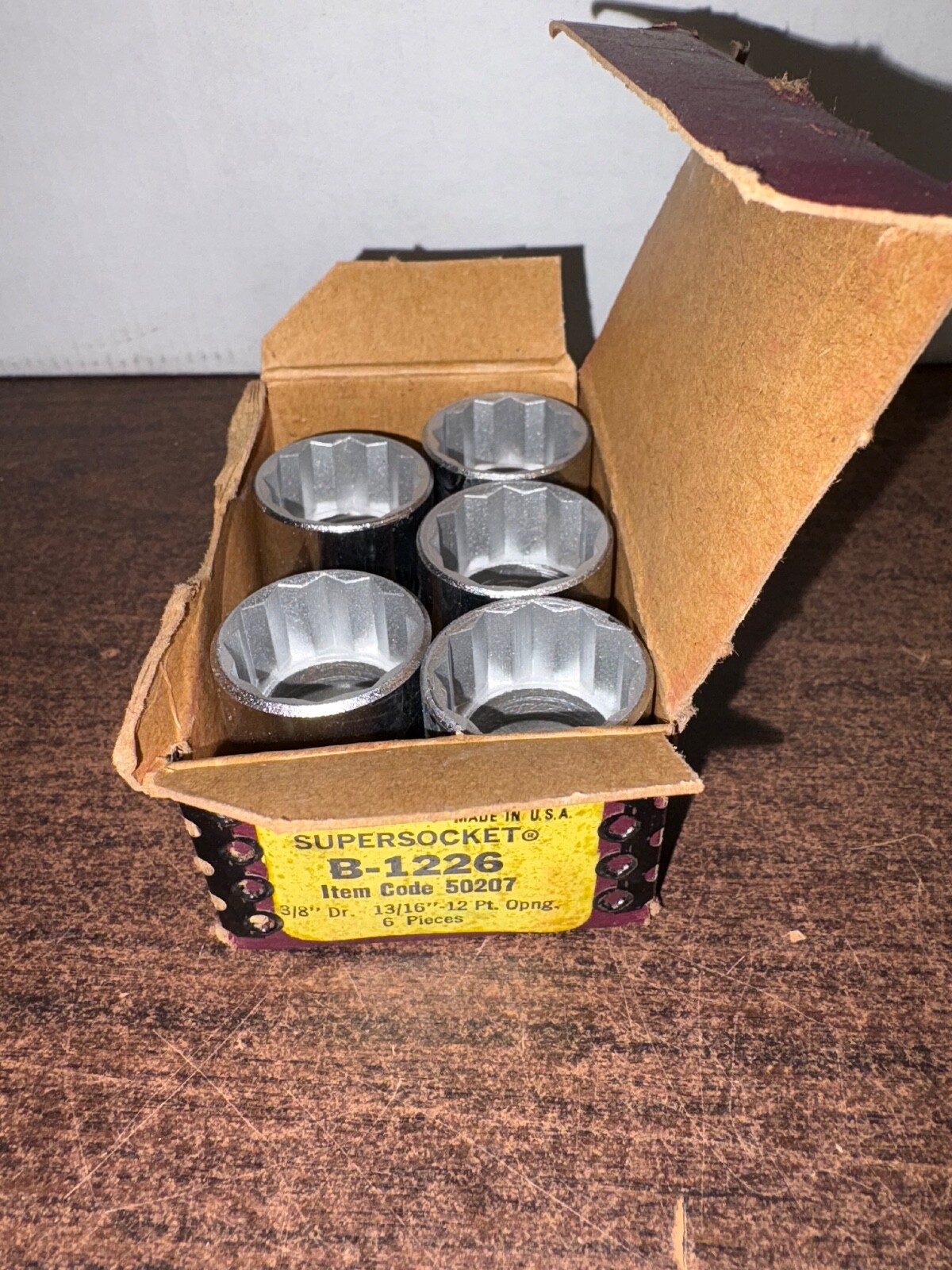5 NOS WILLIAMS ST-1226 3/8 DRIVE 12 POINT 13/16” SOCKETS ORIGINAL BOX . B116 5 NOS WILLIAMS ST-1226 3/8 DRIVE 12 POINT 13/16” SOCKETS ORIGINAL BOX . B116