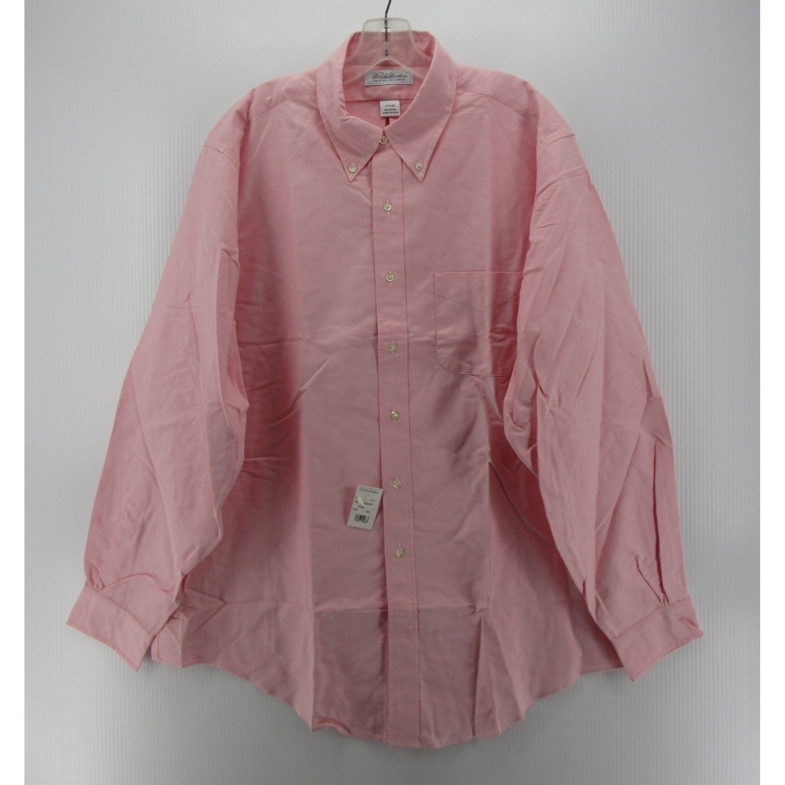VINTAGE Brooks Brothers Shirt Men 17.5 Pink Oxford Cloth OCBD Original Polo NEW VINTAGE Brooks Brothers Shirt Men 17.5 Pink Oxford Cloth OCBD Original Polo NEW