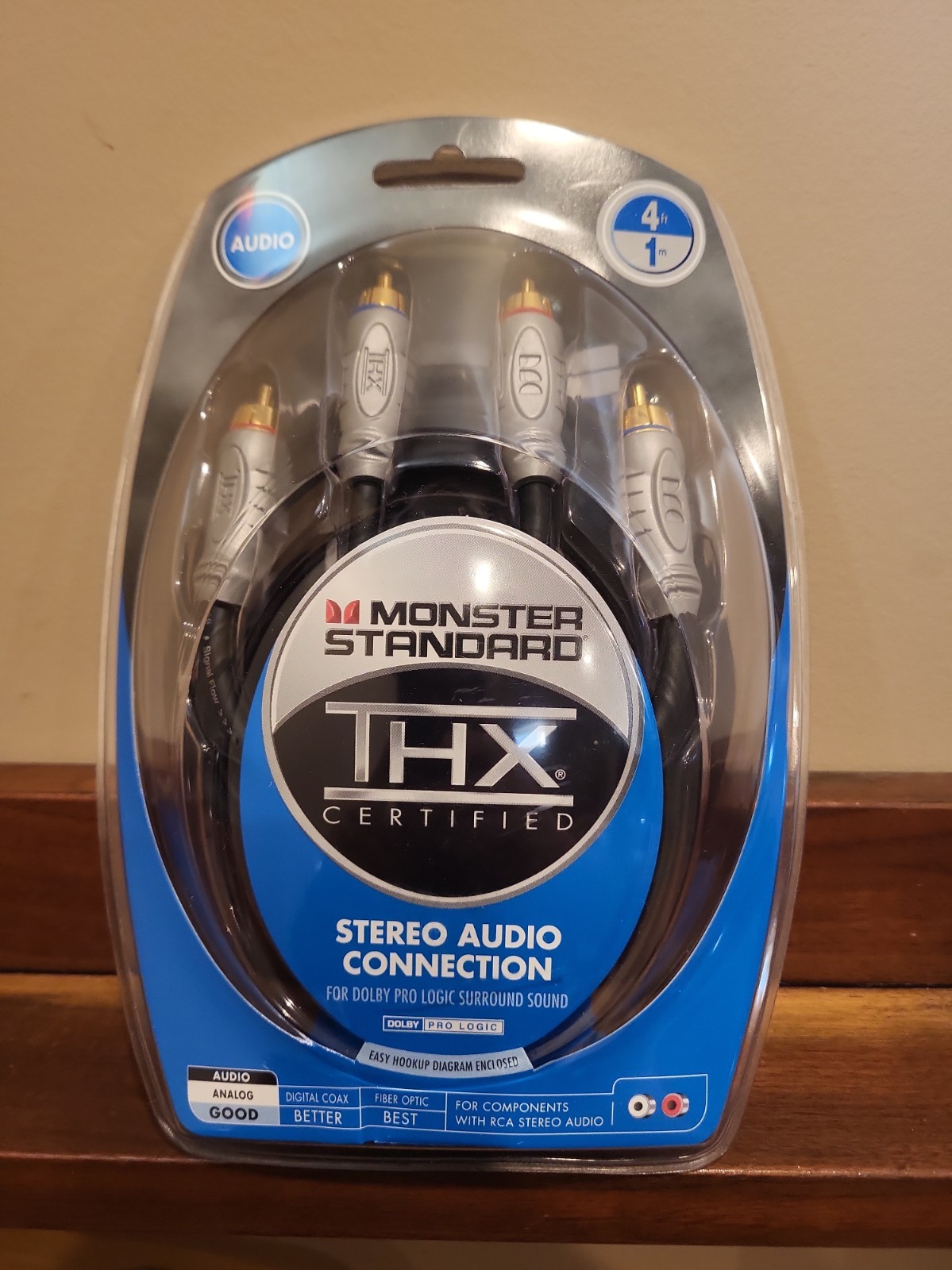 Monster THX Certified Stereo Audio Connection 4FT Cable NEW