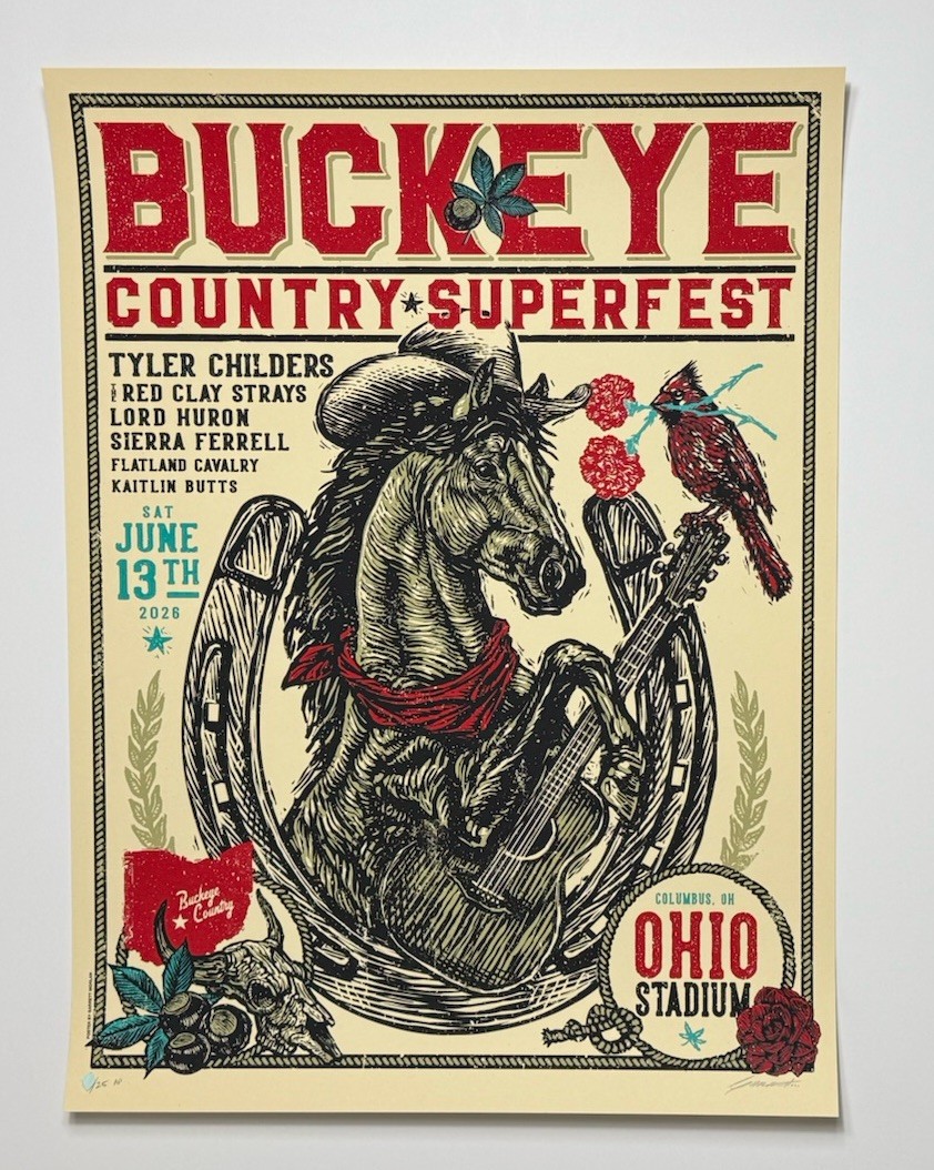 Buckeye Country Superfest Tyler Childers Red Clay Strays Sierra Ferrell 2026 #’d