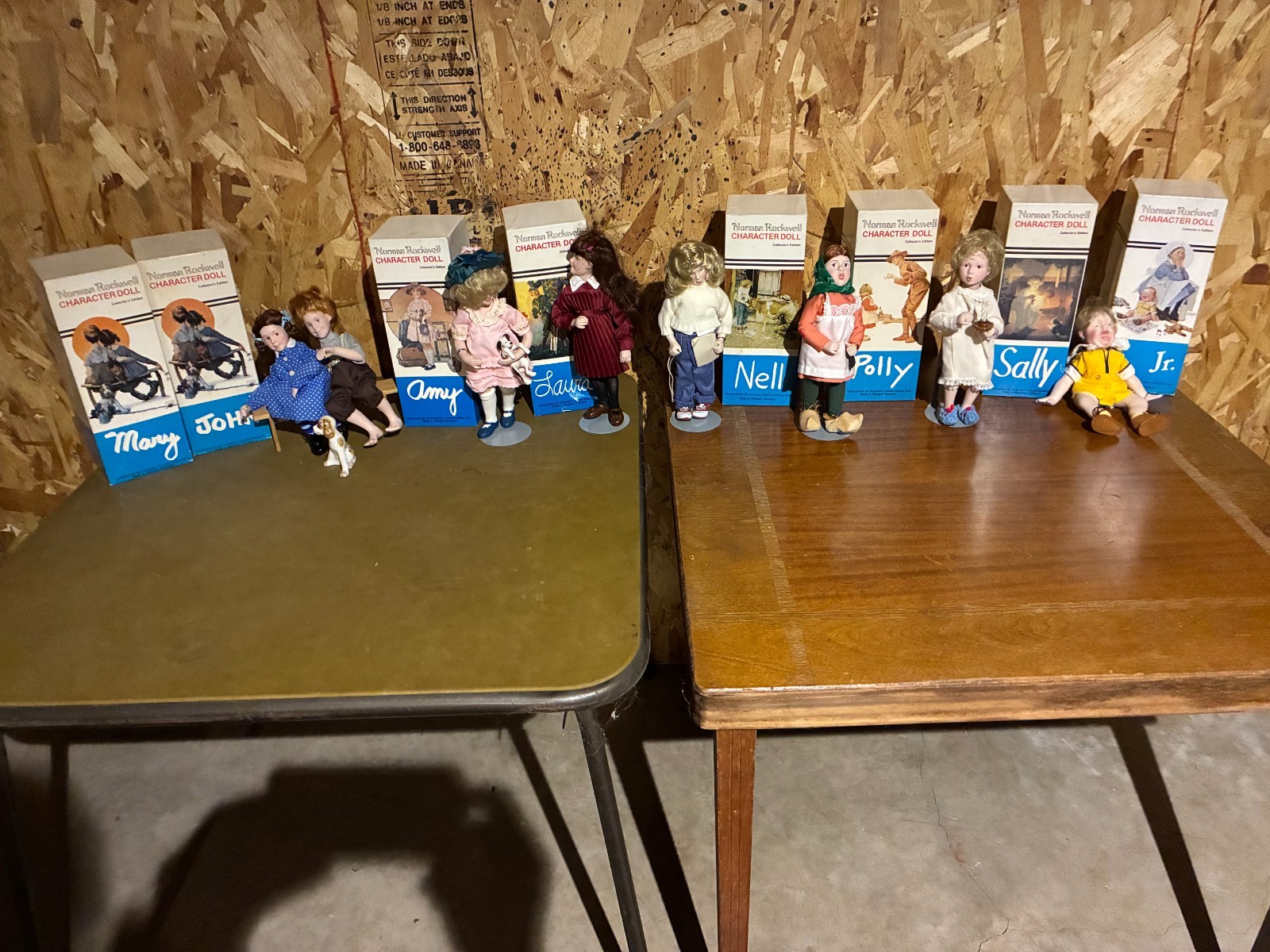 Vintage Norman Rockwell Porcelain Doll Lot of 18 dolls - Excellent Condition
