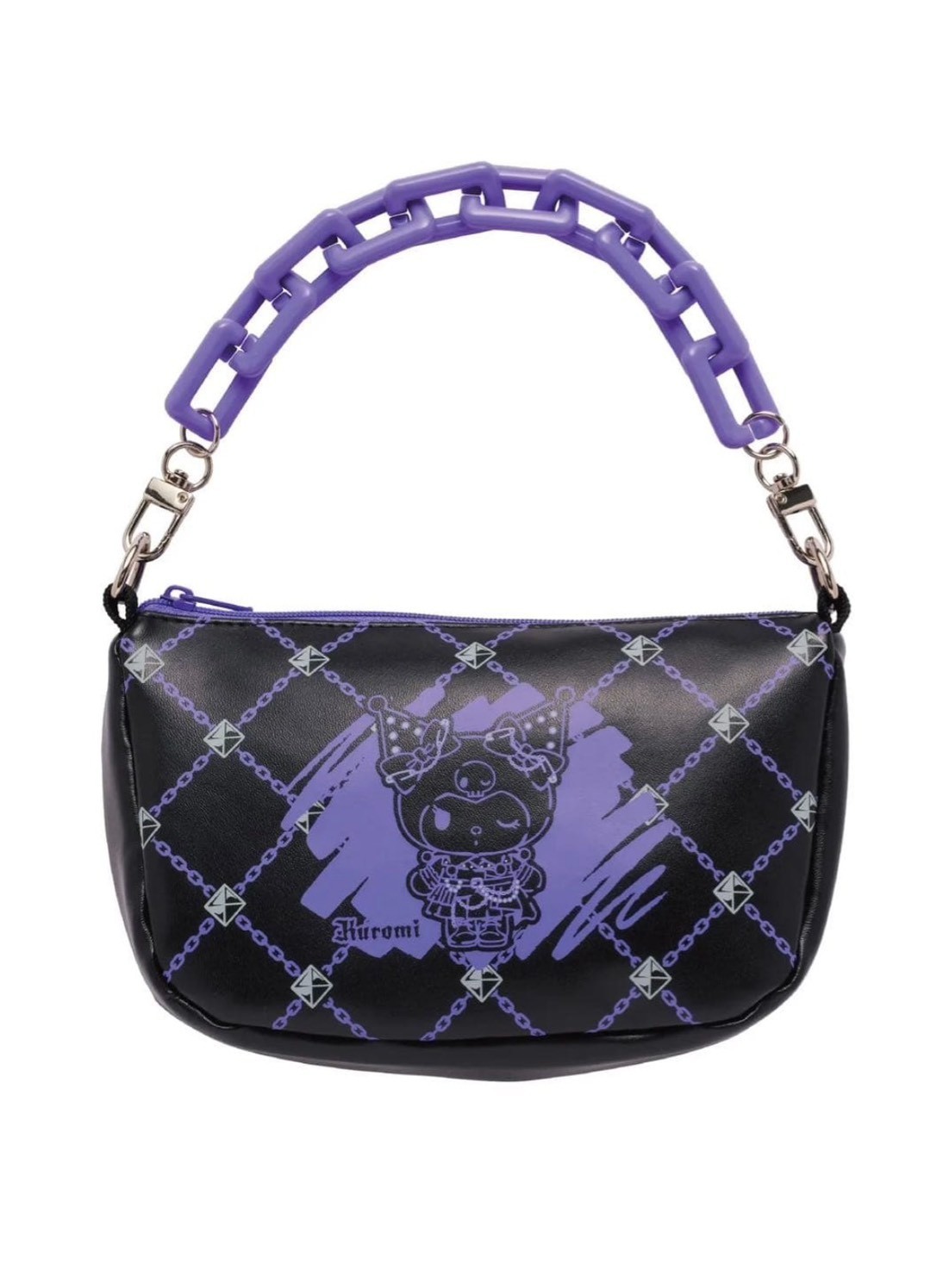 Sanrio Kuromi Chain Handle Mini Bag Purse Happy Kuji Prize New Japan