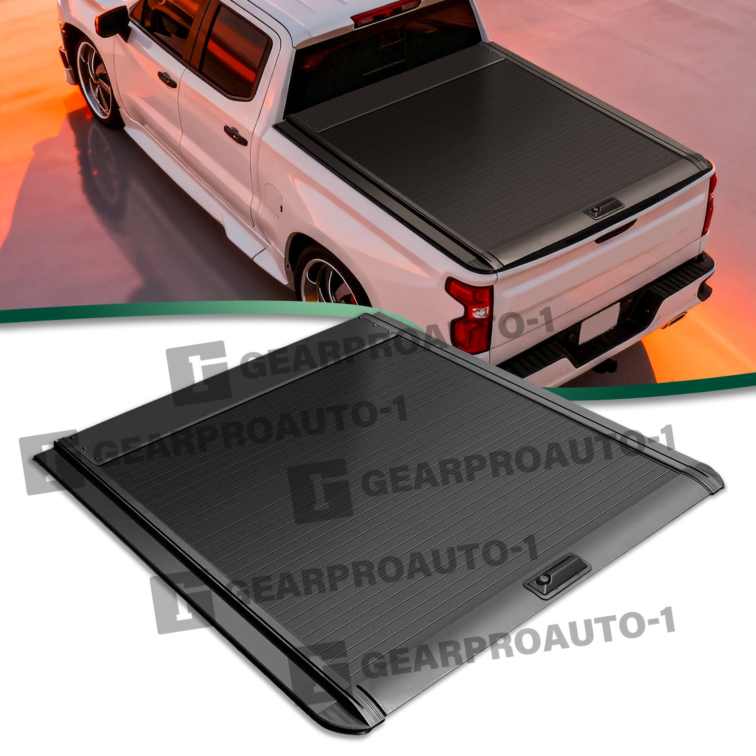 6.6 FT Hard Truck Bed Tonneau Cover Retractable For 2019-2026Chevy Silverado