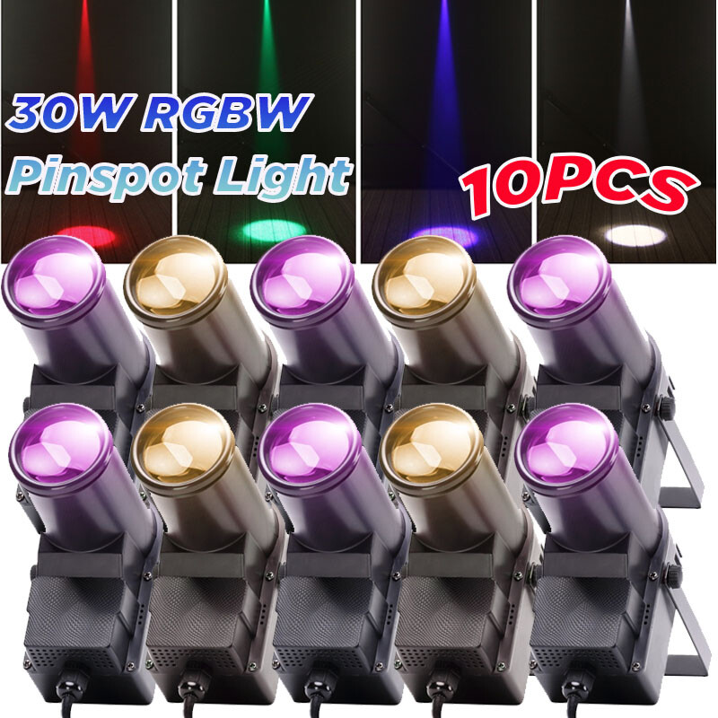 Pinspot Light RGBW Pin Spot LED Beam Stage DMX Show Party Disco DJ Lighting US