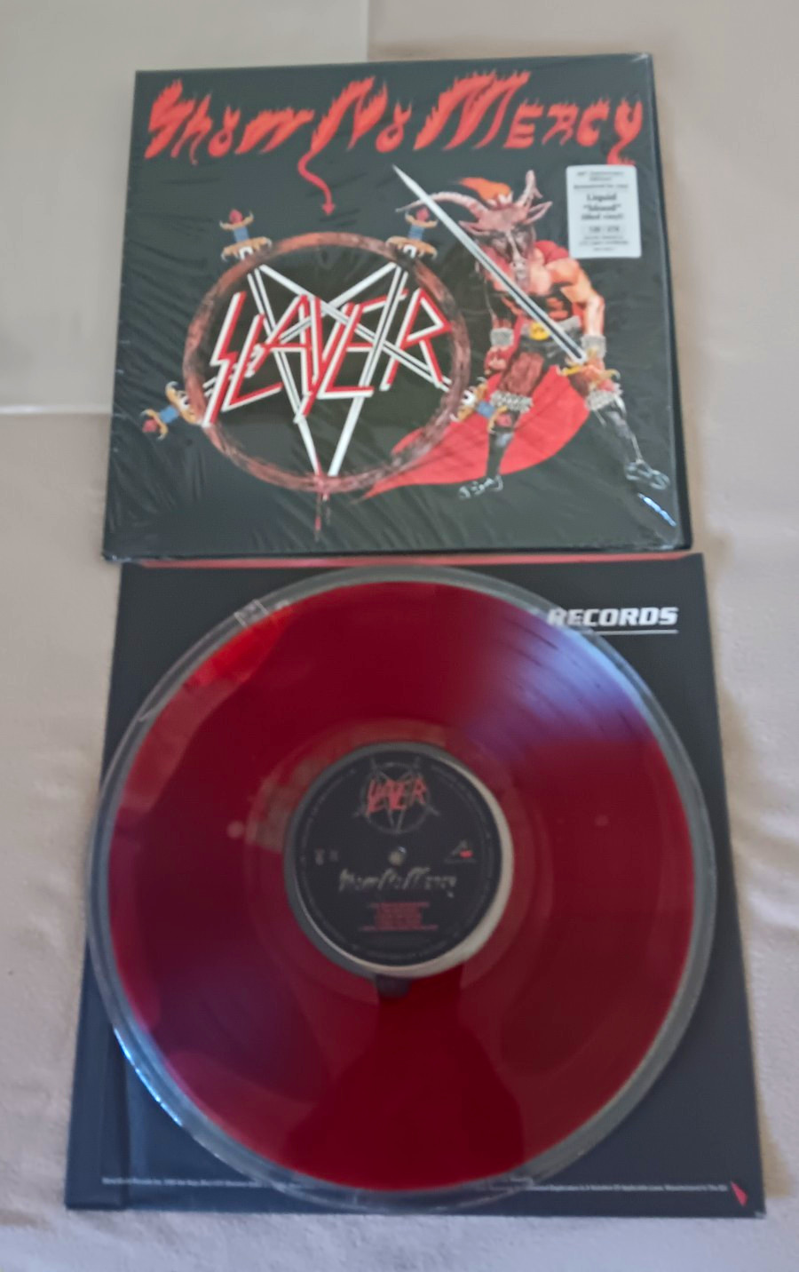 Slayer Show No Mercy 40th Anniversary Remastered Limited Blood Filled 12 Inch Vy