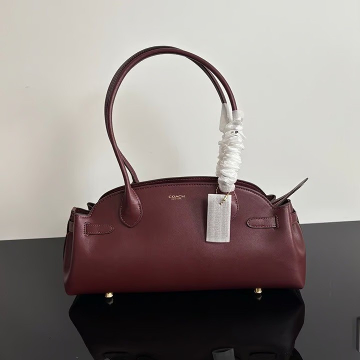 COACH CCC30 Leather Empire Carryall Bag 34 Shoulder Bag Red NEW #NEKO