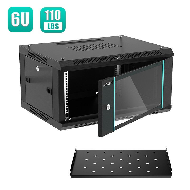 MT-VIKI 6U Wall Mount Server Cabinet Network Rack 17.7\'\' Deep for 19\'\' Equipment