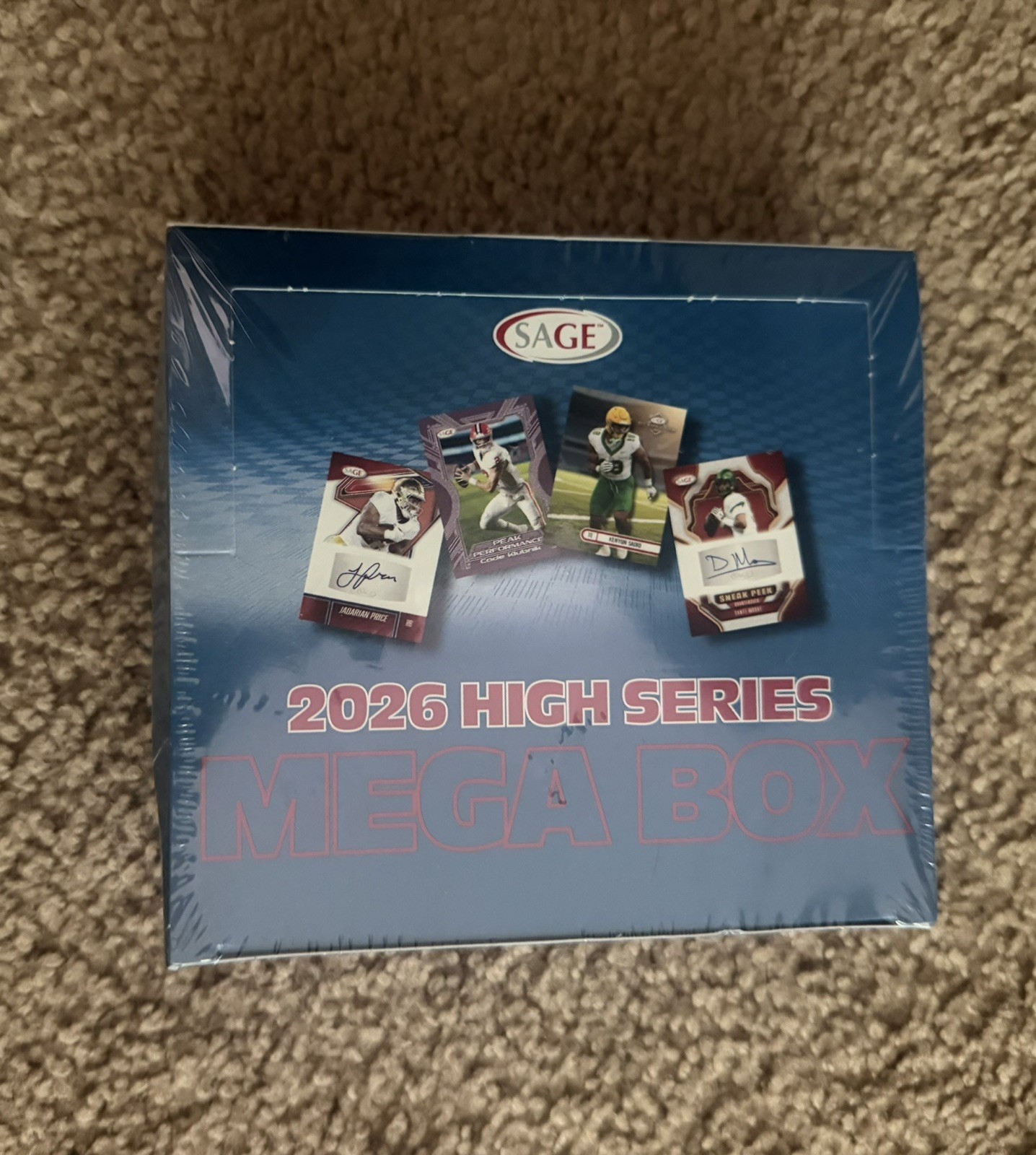 2026 Sage High Series Football Mega Box (Blue) New Factory sealed 2026 Sage High Series Football Mega Box (Blue) New Factory sealed