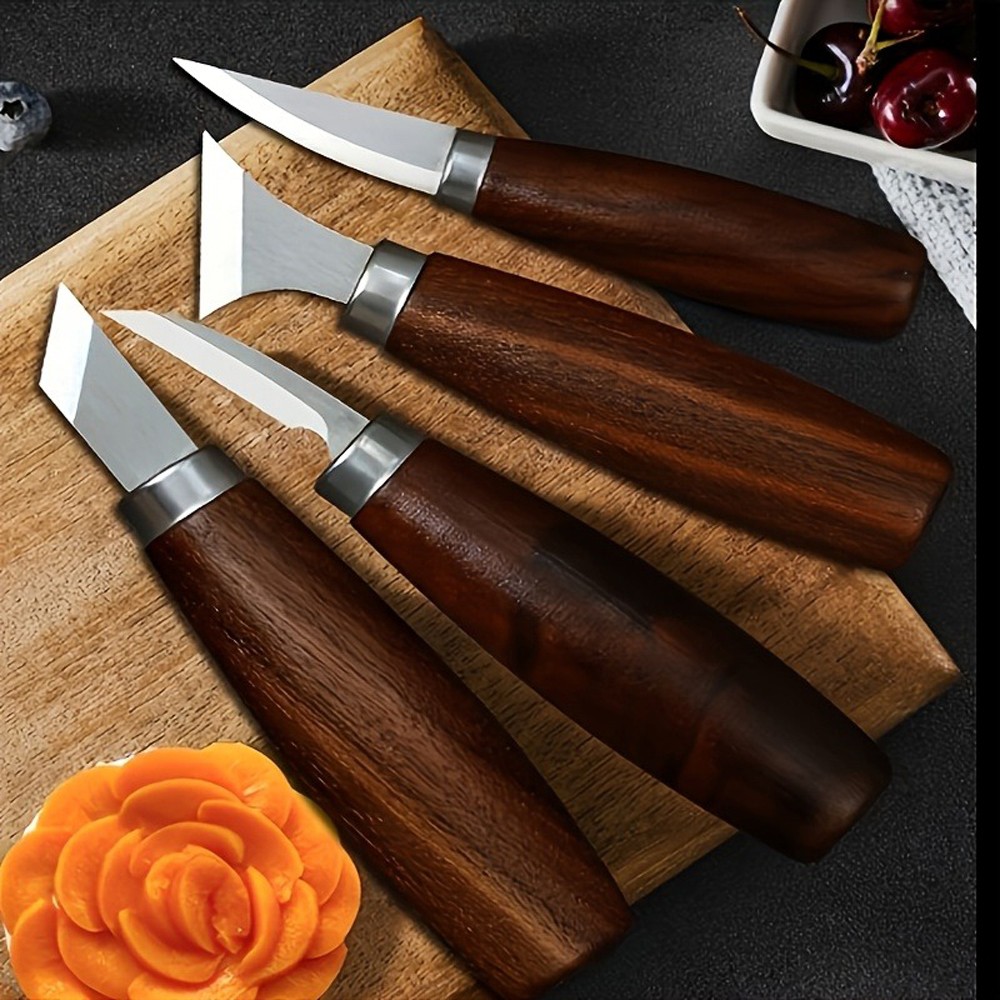Brand New High-Quality 4-Piece Wood Carving Set Compatible with Professional Use Brand New High-Quality 4-Piece Wood Carving Set Compatible with Professional Use