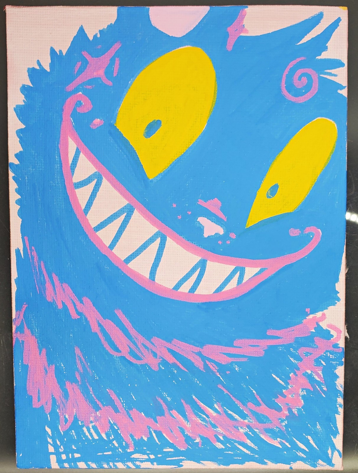 Cheshire Cat Alice in Wonderland Canvas Painting Pop Art Cartoon Unframed 5X7 Cheshire Cat Alice in Wonderland Canvas Painting Pop Art Cartoon Unframed 5X7