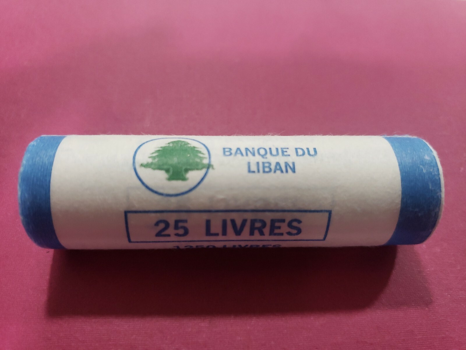 LEBANON 2002 25 LIVRES KM40 UNCIRCULATED COIN COMPLETE ROLL LEBANON 2002 25 LIVRES KM40 UNCIRCULATED COIN COMPLETE ROLL