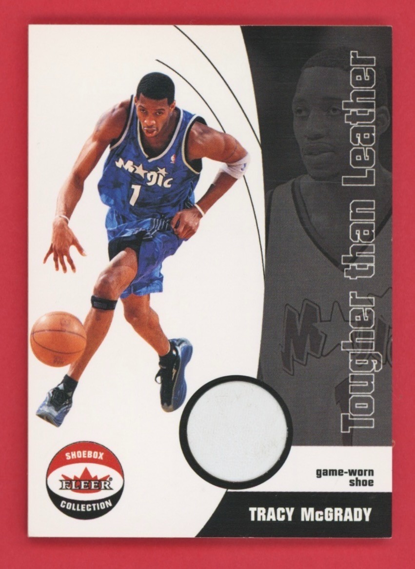 2001-02 Fleer Shoebox Tougher than Leather Tracy McGrady Shoe Patch /100 Magic