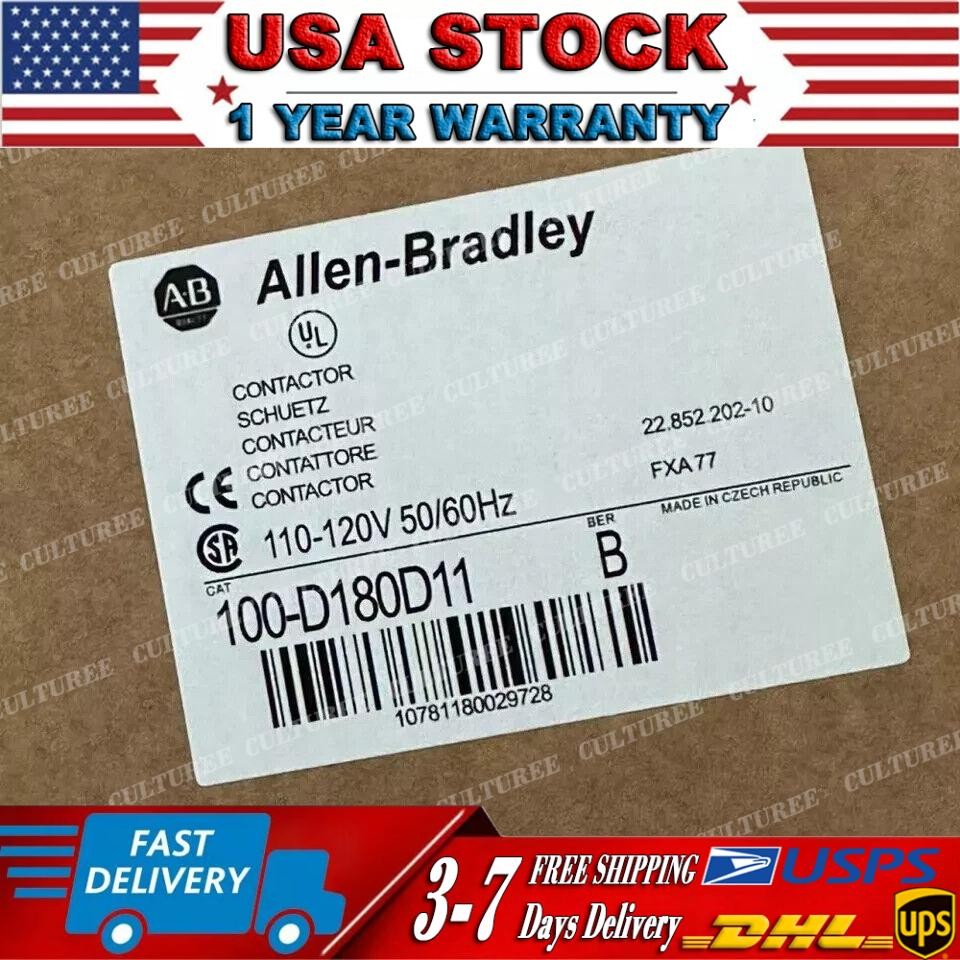 NEW Factory Sealed AB Allen-Bradley 100-D180D11 100D180D11 USA NEW Factory Sealed AB Allen-Bradley 100-D180D11 100D180D11 USA