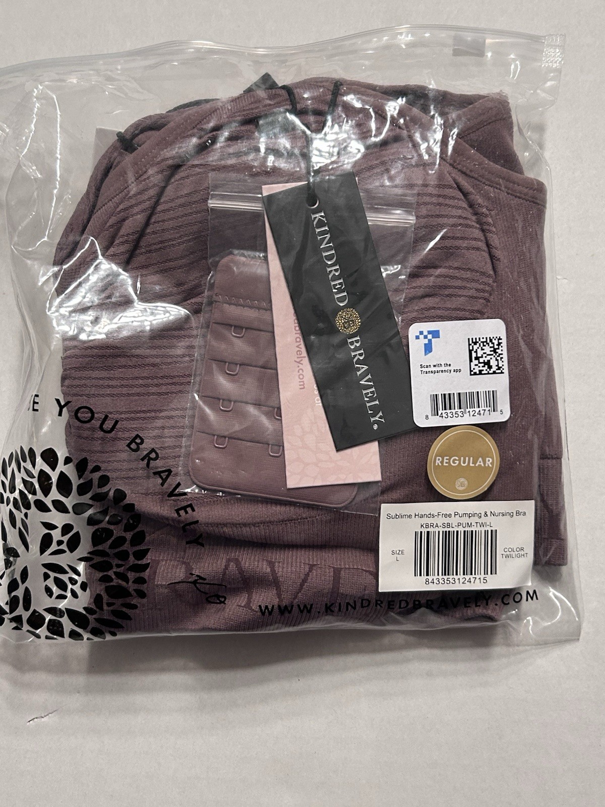 NWT Kindred Bravely Sublime Hands Free Pumping & Nursing Bra Twilight Large