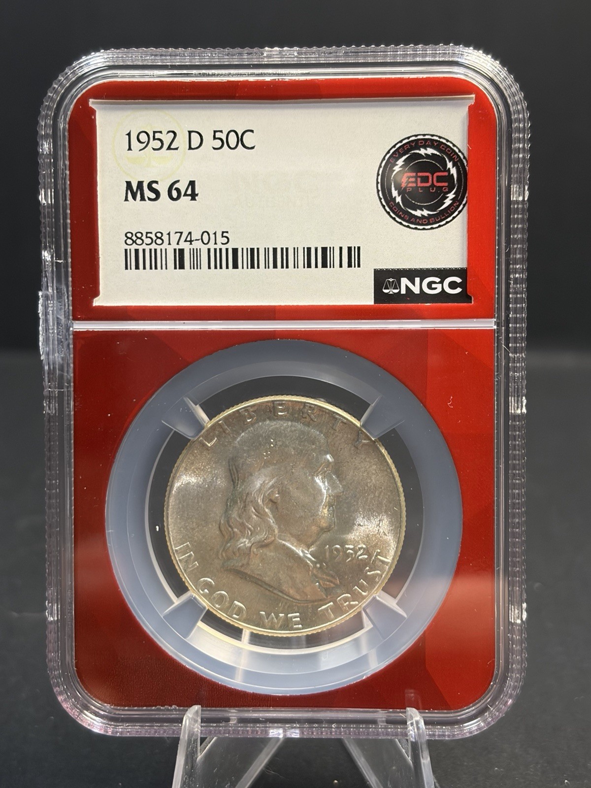 1952 D FRANKLIN HALF DOLLAR NGC MS64 - UNCIRCULATED CRISP WHITE 1952 D FRANKLIN HALF DOLLAR NGC MS64 - UNCIRCULATED CRISP WHITE