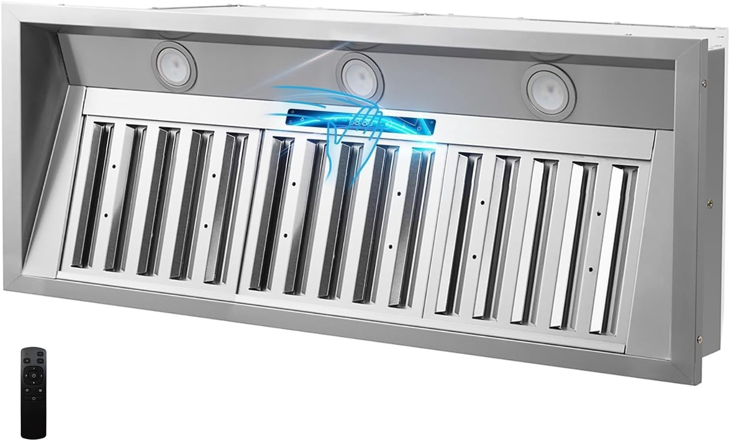 48-inch range Hood Built-in/Insert 48 inch Stainless Steel Kitchen Vent 1200 CFM