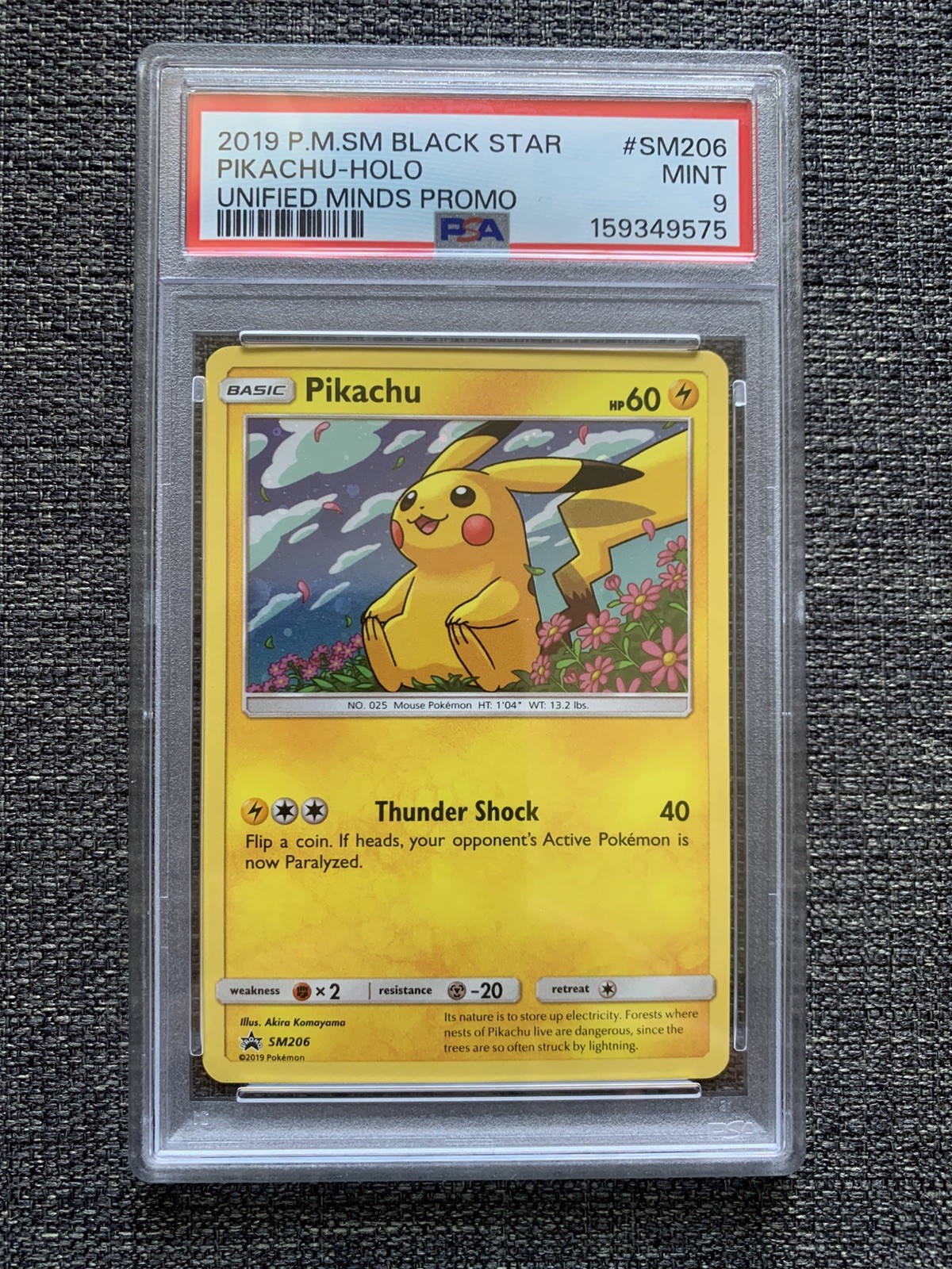 2019 POKEMON SM BLACK STAR PROMO #SM206 PIKACHU-HOLO PSA 9 Low POP 259 2019 POKEMON SM BLACK STAR PROMO #SM206 PIKACHU-HOLO PSA 9 Low POP 259