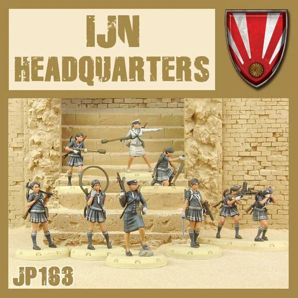 Dust 1947  Tactics Studio IJN Naval Command SQUAD and 3 Heroes PROXY 3D Printed
